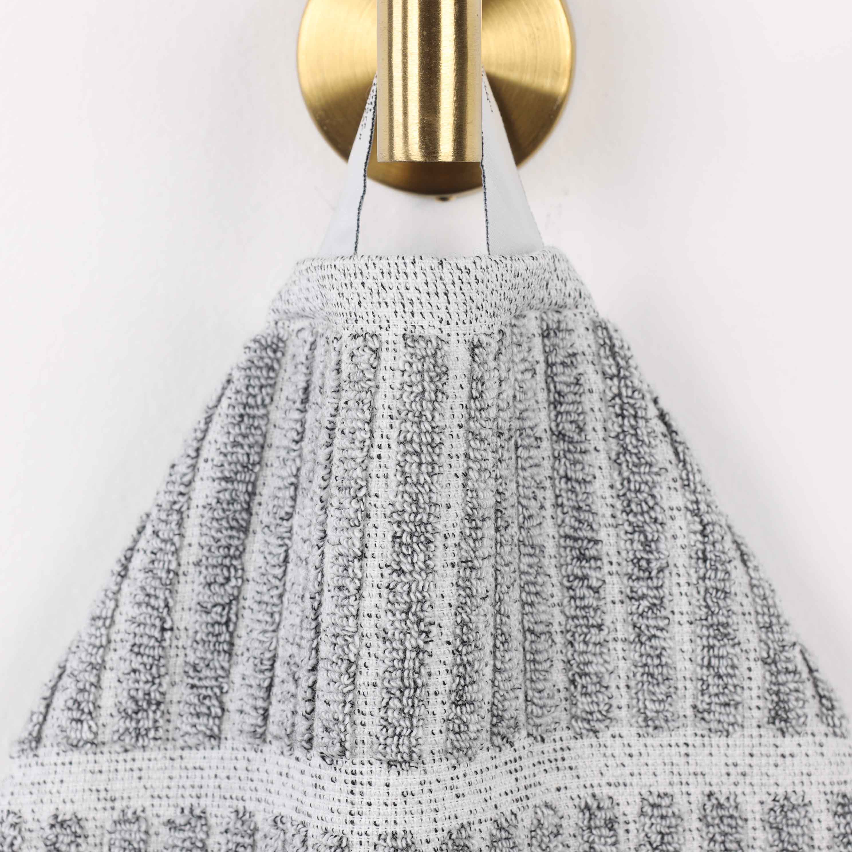 Juno Cotton Blend Medium Weight Checkered Border Face Towel Set of 12 - Omnigoodsstore