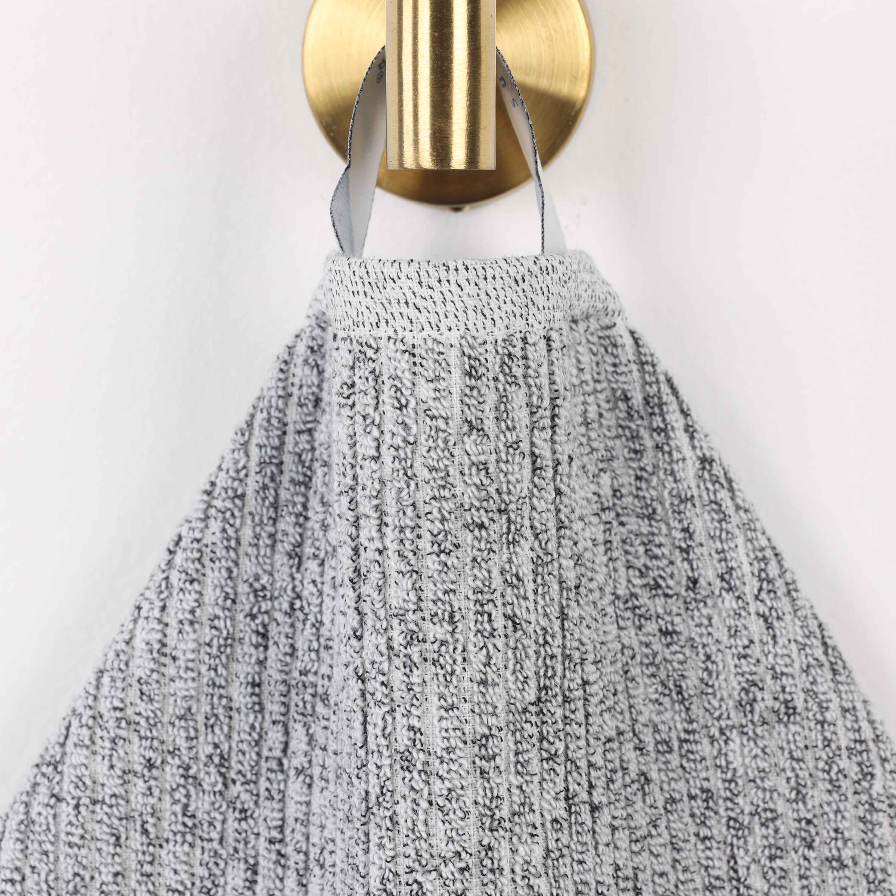 Destin Cotton Blend Solid Ribbed Face Towels Washcloths, Set of 12 - Omnigoodsstore