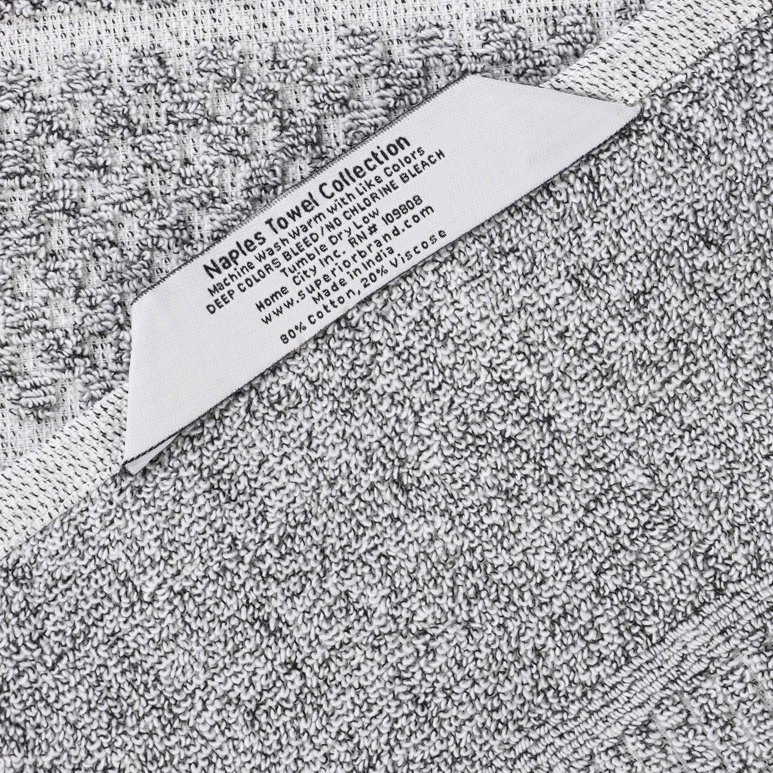 Naples Cotton Blend Checkered and Ribbed Hand Towels, Set of 6 - Omnigoodsstore