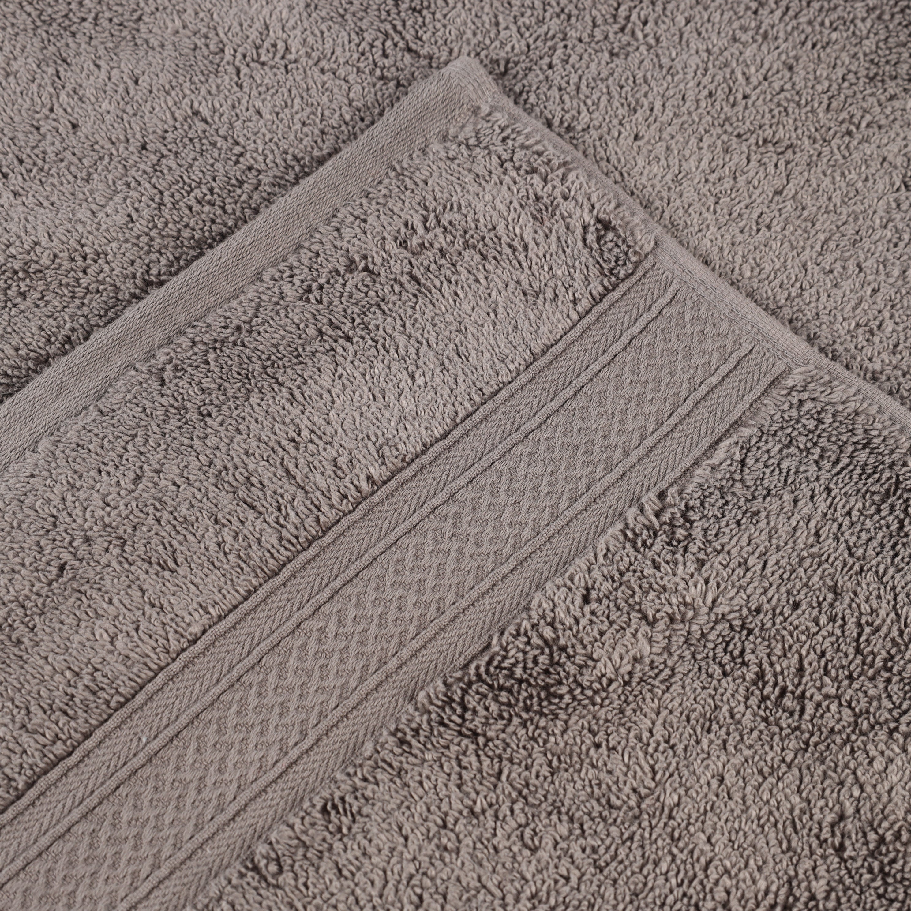 Zero Twist Cotton Solid & Jacquard Elegant Chevron Bath Towel Set of 4 - Omnigoodsstore