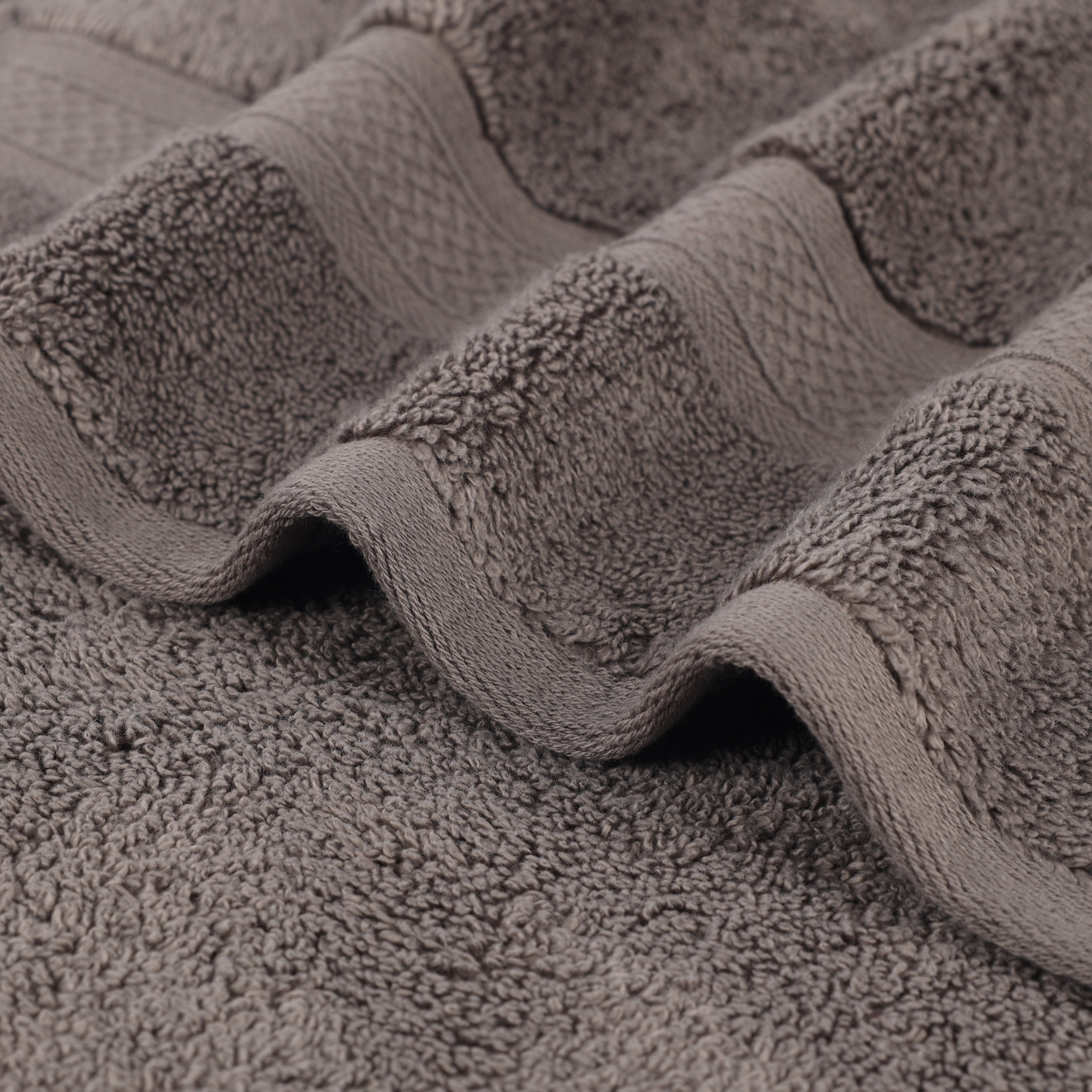 Zero Twist Cotton Solid & Jacquard Elegant Chevron Bath Towel Set of 4 - Omnigoodsstore