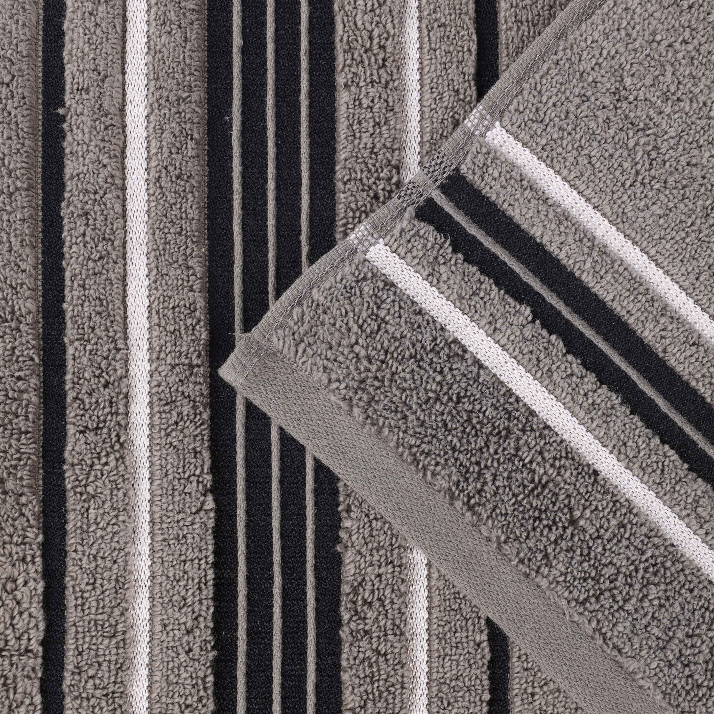 Sadie Zero Twist Cotton Solid and Jacquard Floral Hand Towel Set of 6 - Omnigoodsstore