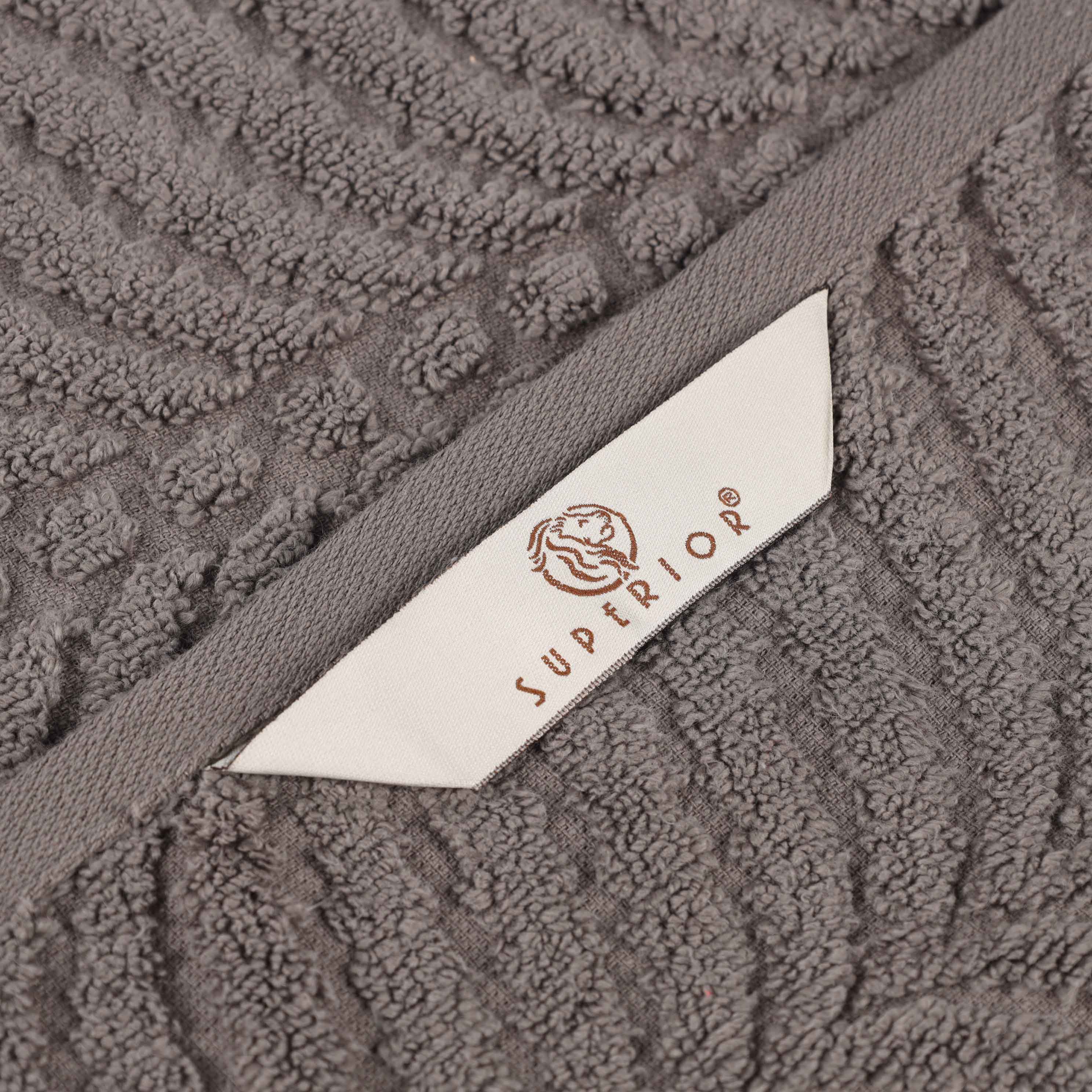 Zero Twist Cotton Solid & Jacquard Elegant Chevron Bath Towel Set of 4 - Omnigoodsstore