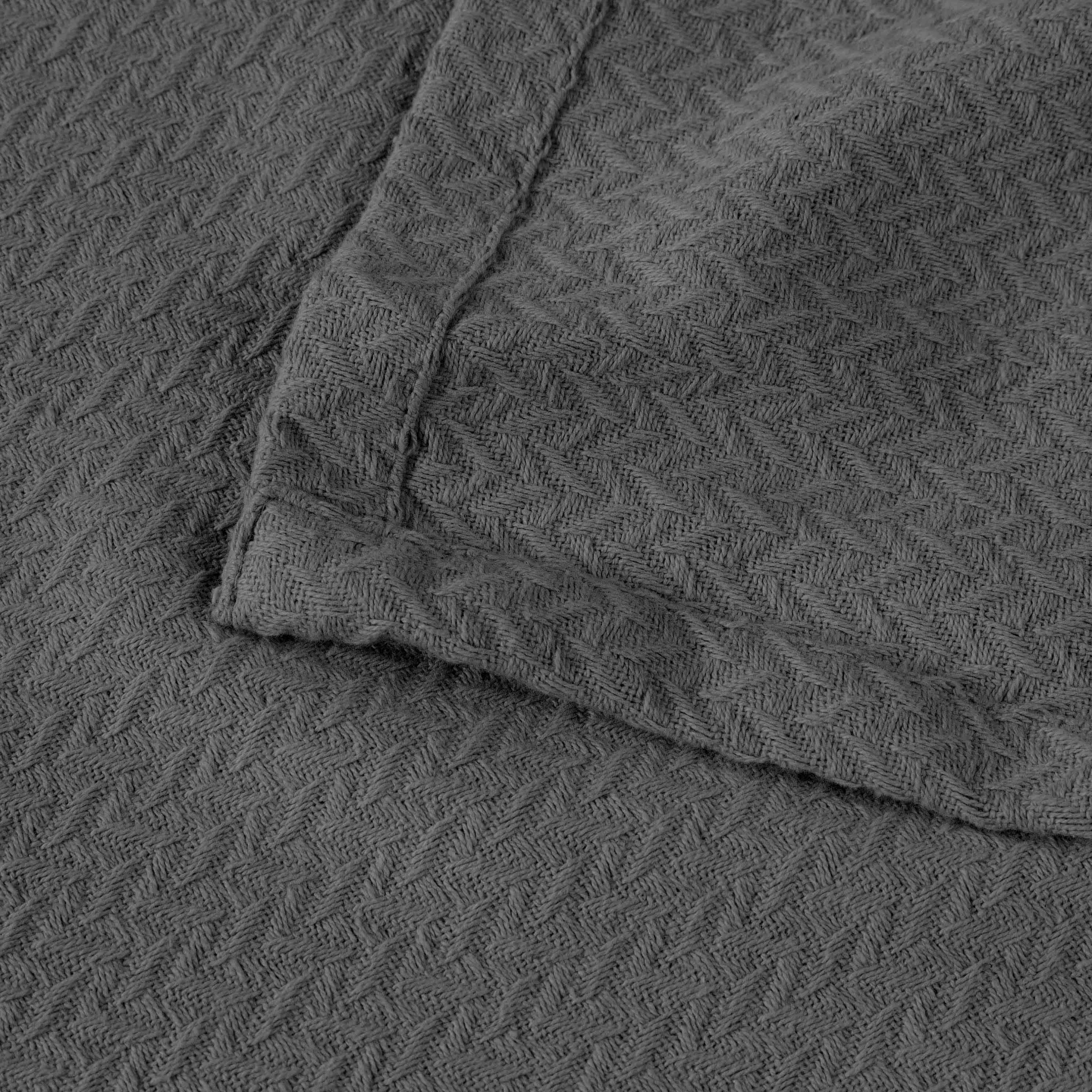 Nobel Cotton Textured Chevron Lightweight Woven Blanket - Omnigoodsstore