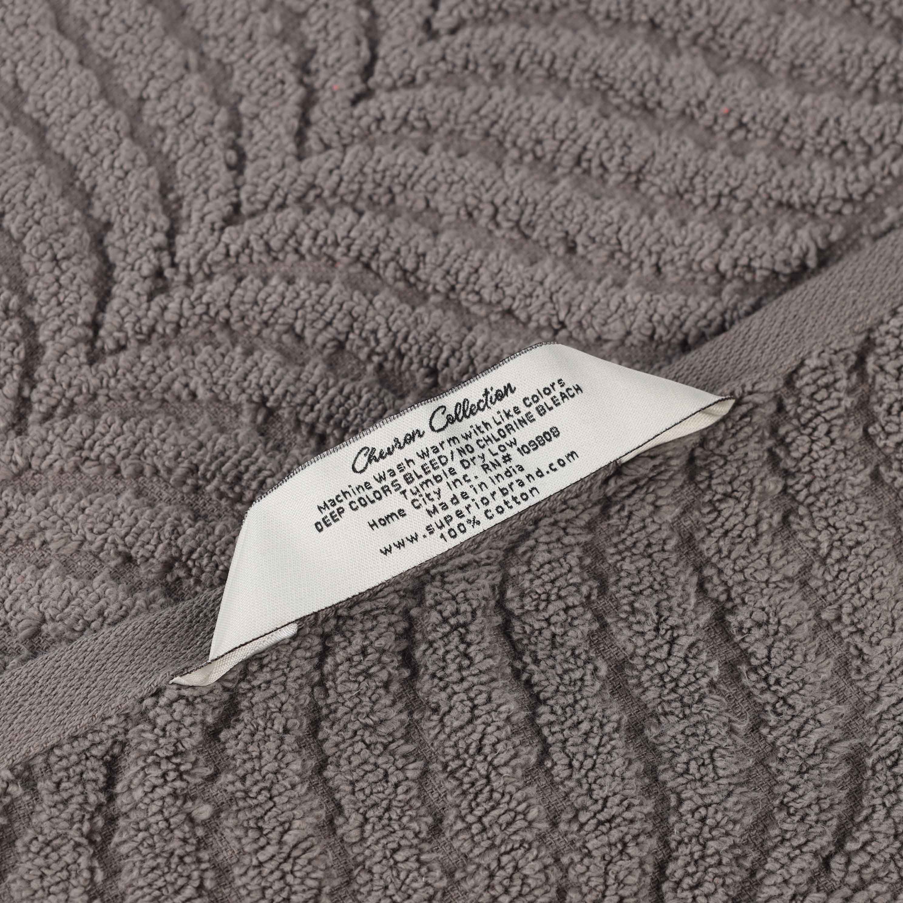 Zero Twist Cotton Solid & Jacquard Elegant Chevron Bath Towel Set of 4 - Omnigoodsstore