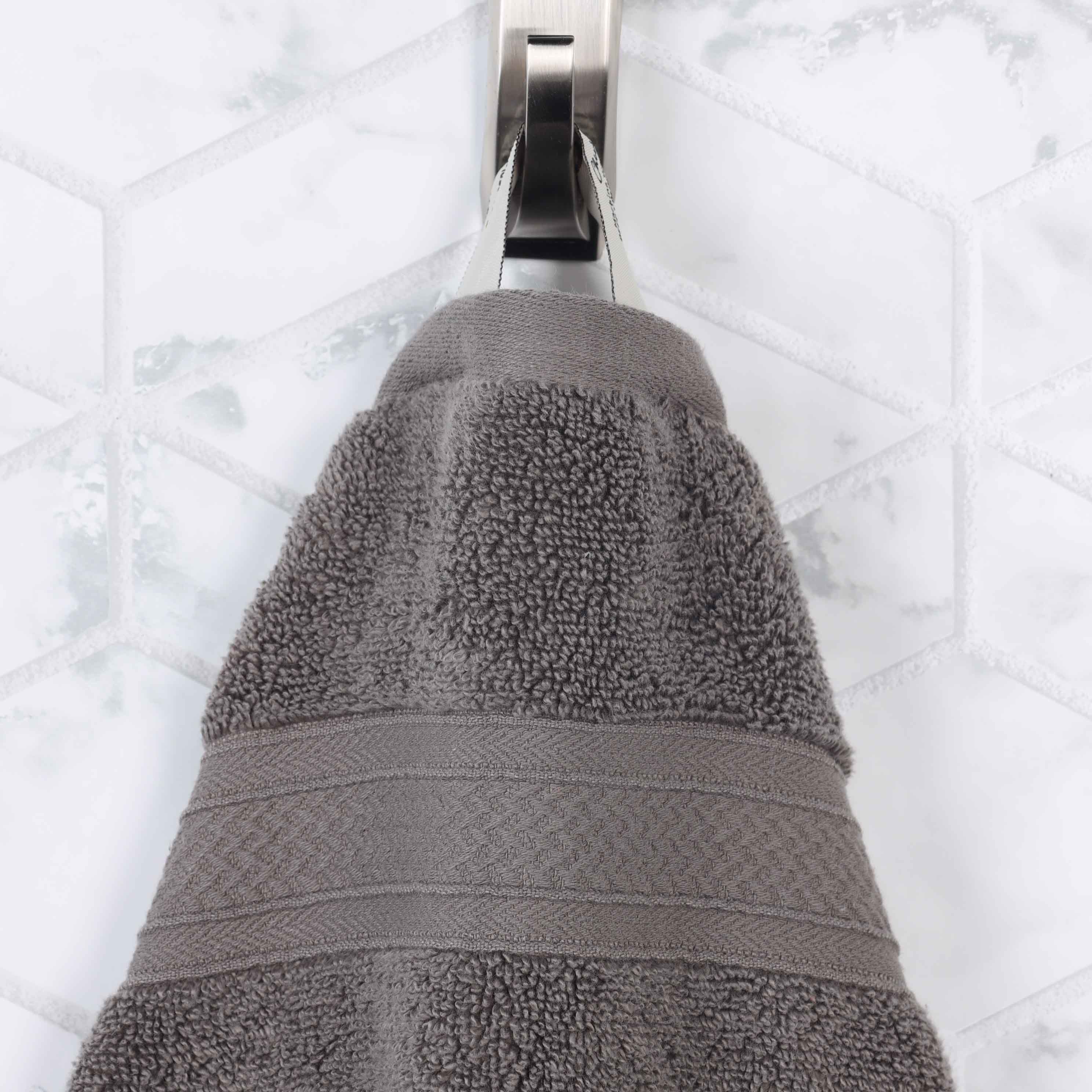 Zero Twist Cotton Solid & Jacquard Elegant Chevron Bath Towel Set of 4 - Omnigoodsstore