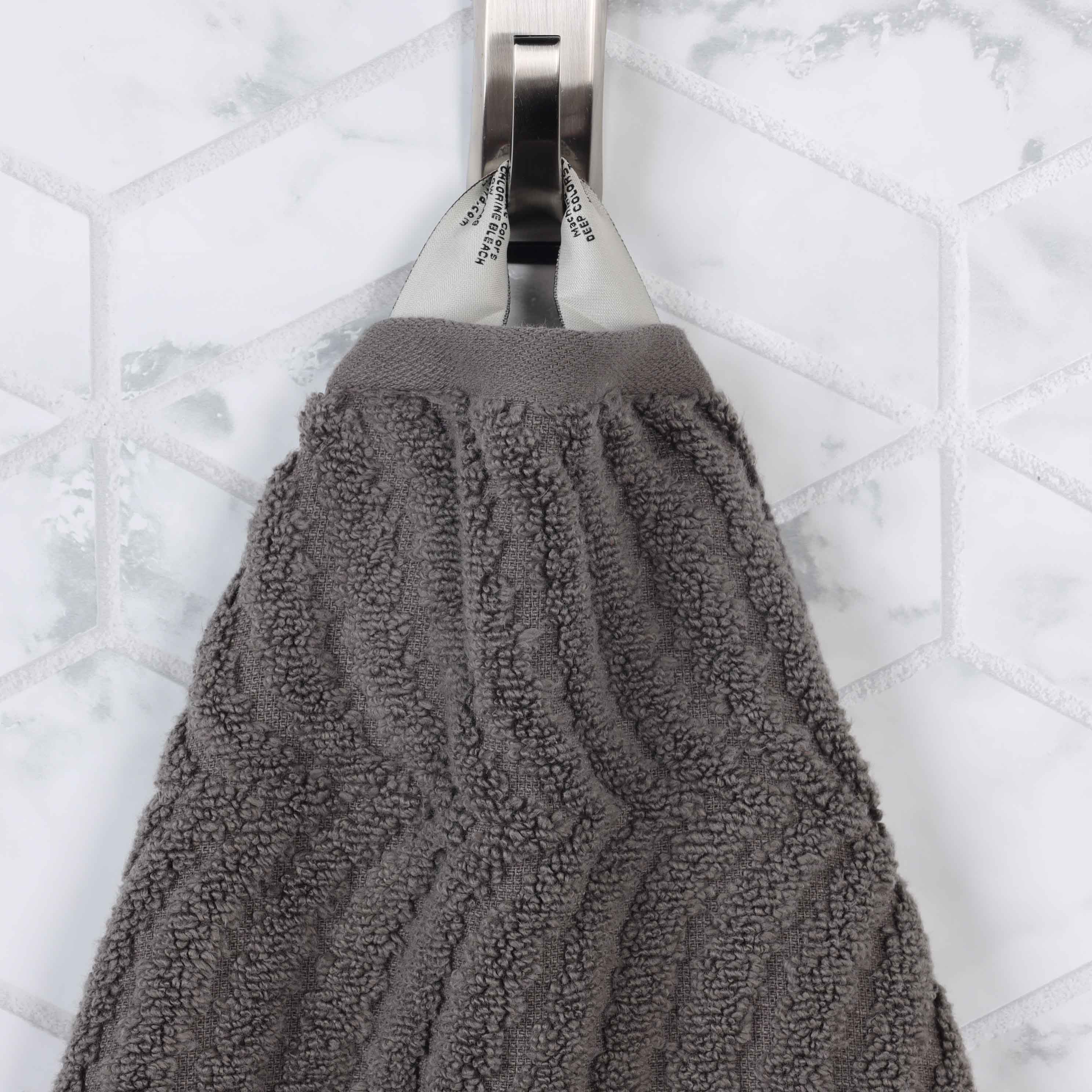 Zero Twist Cotton Solid & Jacquard Elegant Chevron Bath Towel Set of 4 - Omnigoodsstore