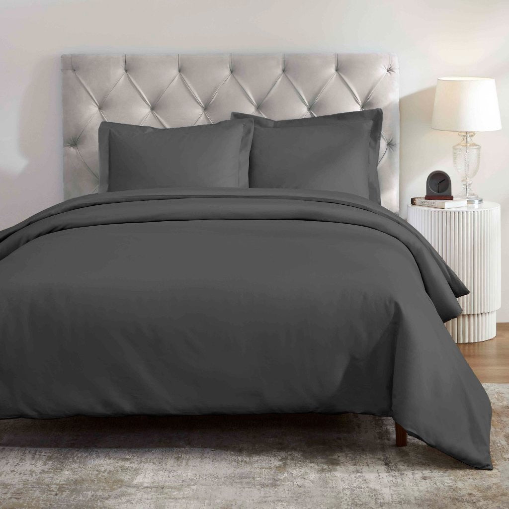 1200 Thread Count Egyptian Solid Cotton Duvet Cover Set - Omnigoodsstore