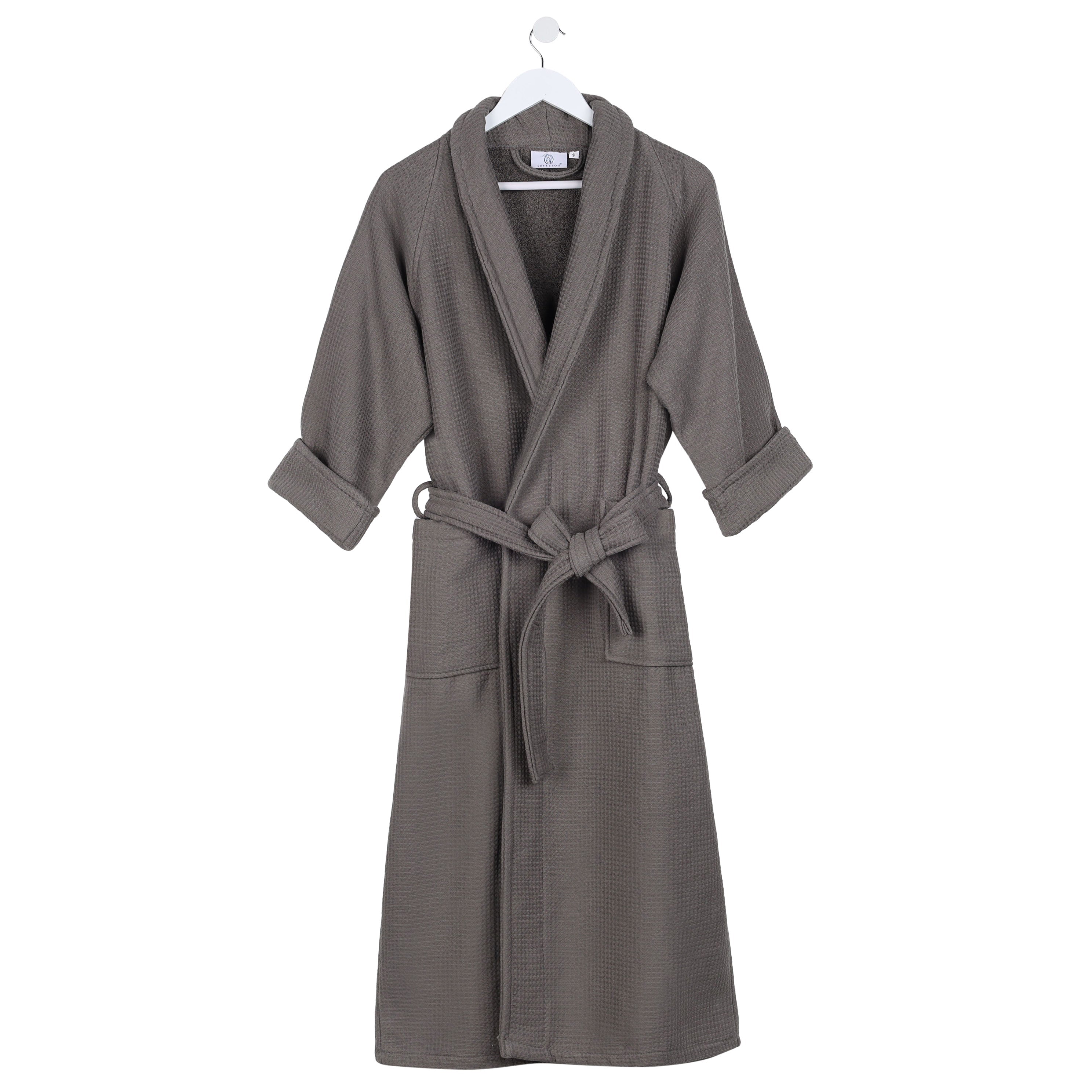 Waffle Weave Cotton Soft Lightweight Oversized Unisex Adult Bath Robe - Omnigoodsstore
