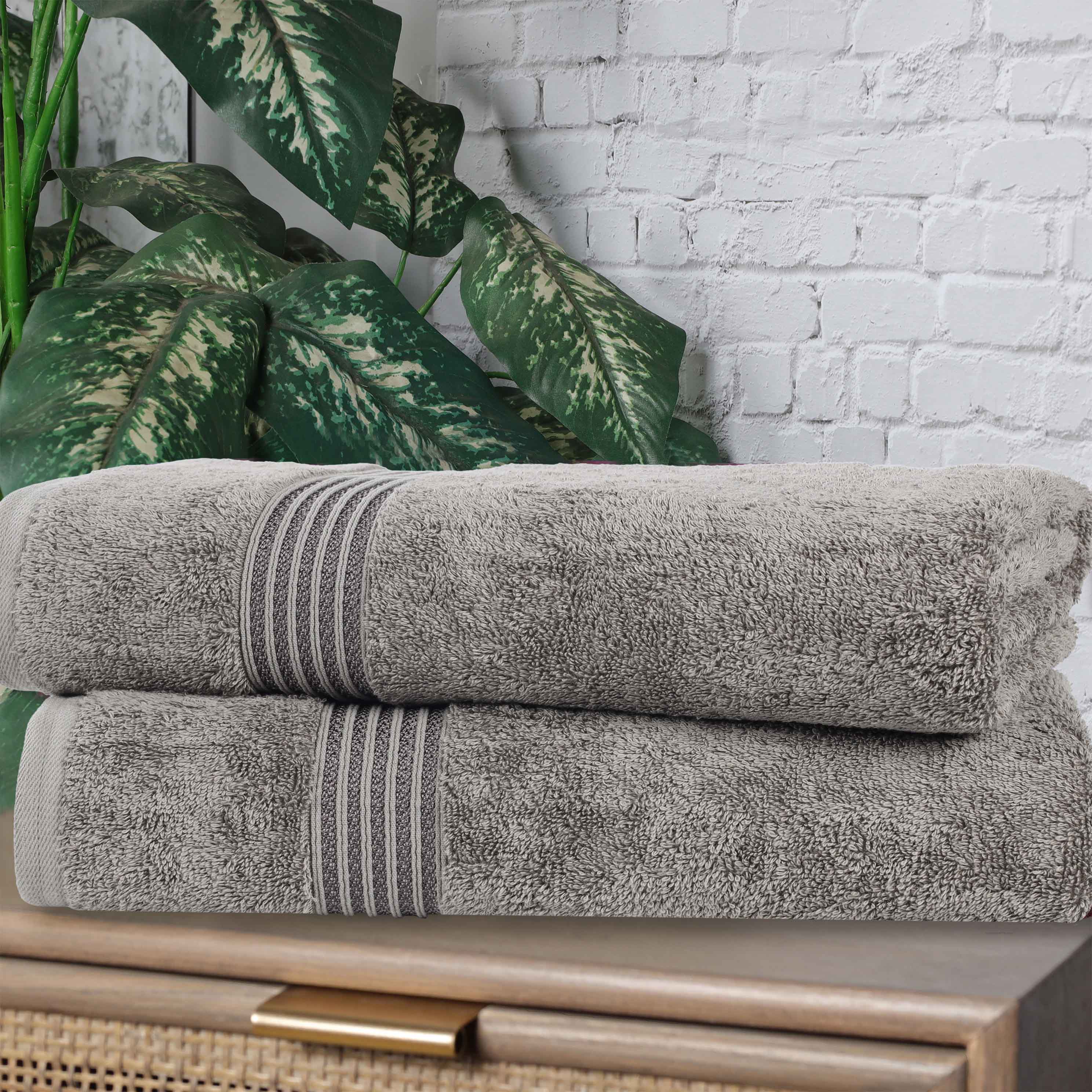 Egyptian Cotton Highly Absorbent Solid Ultra Soft Bath Sheet Set of 2 - Omnigoodsstore