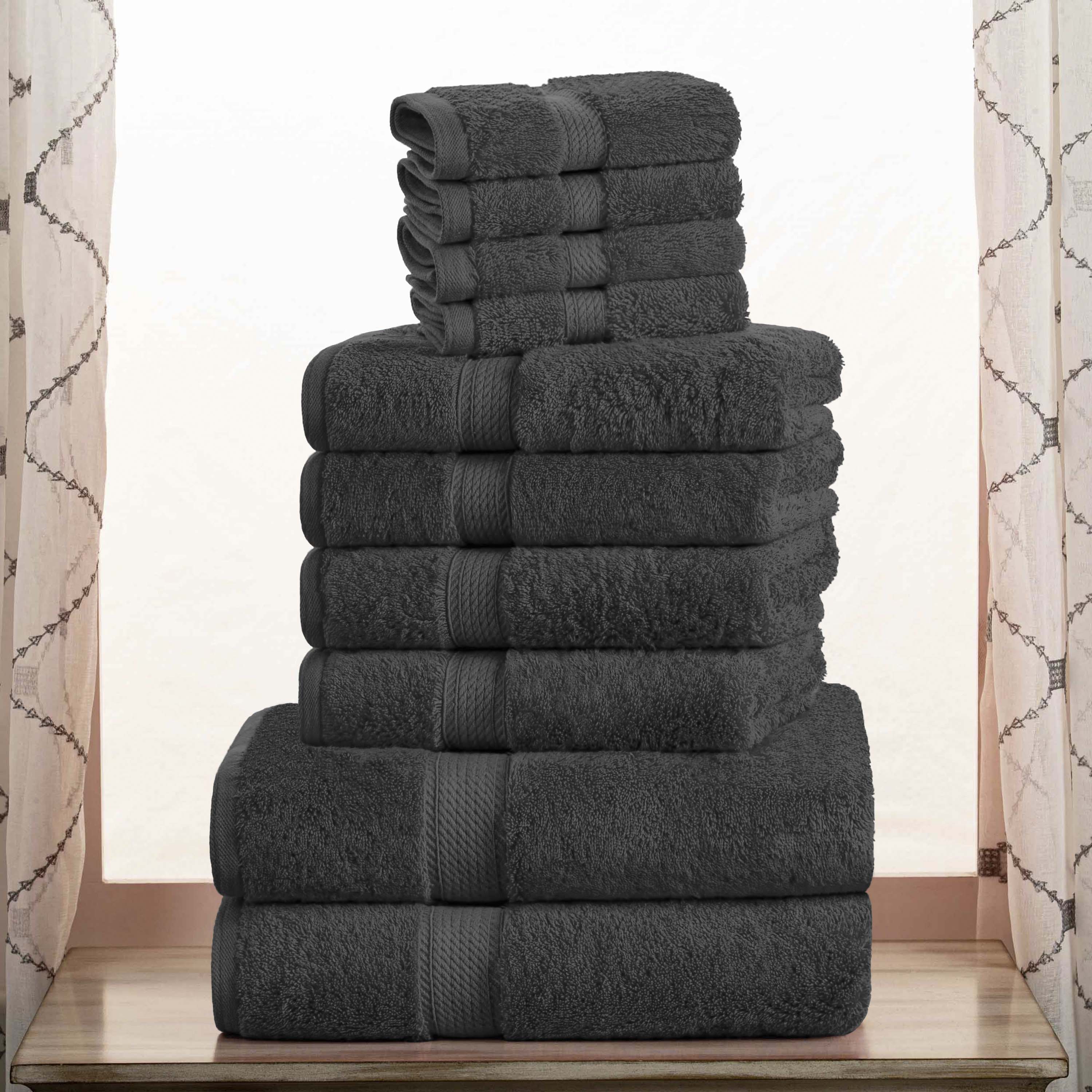 Egyptian Cotton Plush Heavyweight Absorbent Luxury 10 Piece Towel Set - Omnigoodsstore