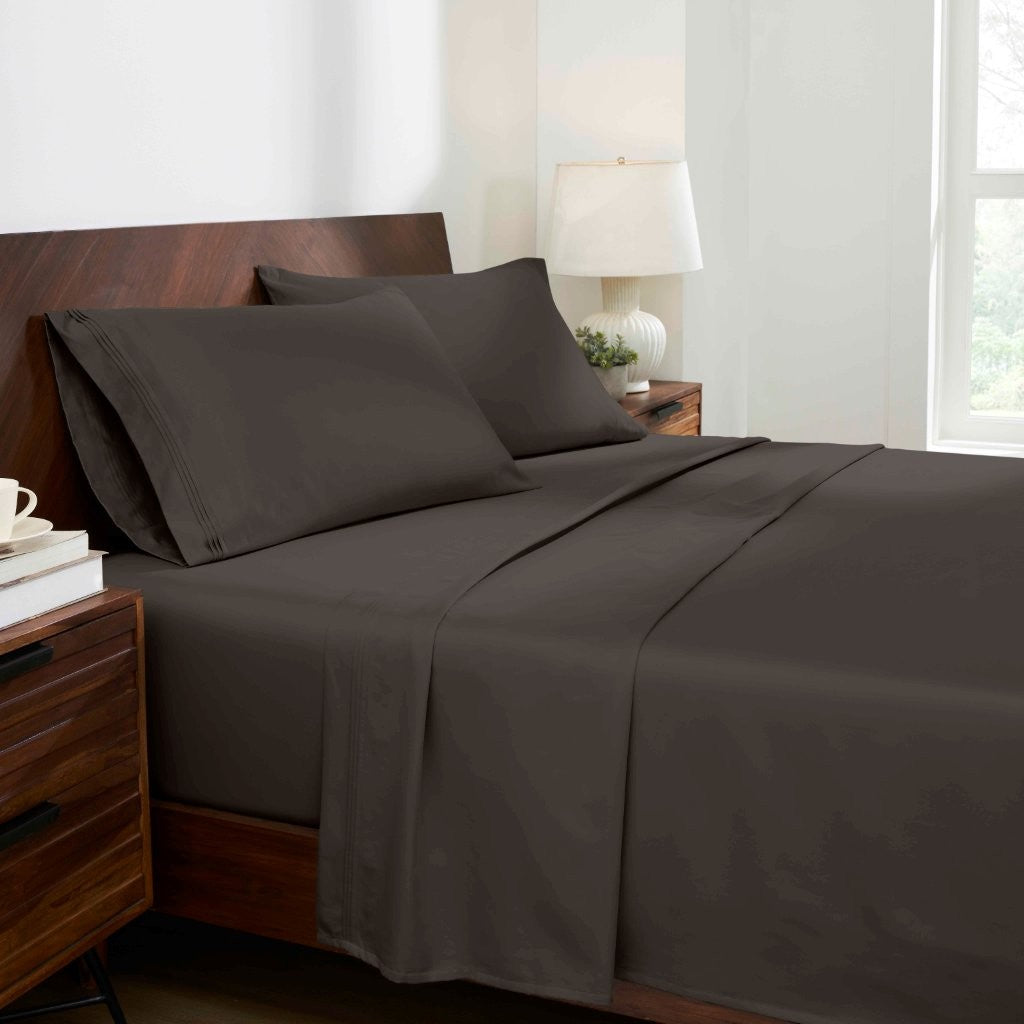 1000 Thread Count Egyptian Cotton Bed Sheet Set Olympic Queen - Omnigoodsstore