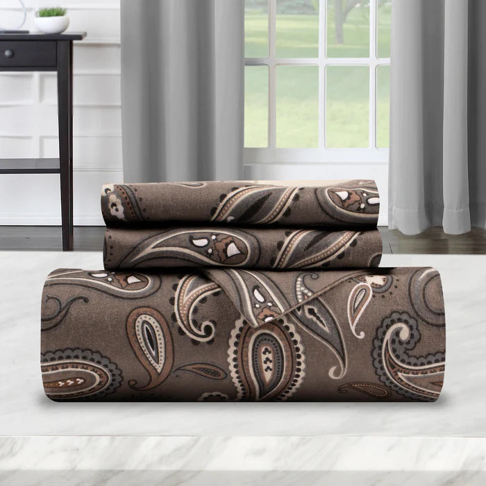 Flannel Reversible Trellis Duvet Cover and Pillow Sham Set - Omnigoodsstore