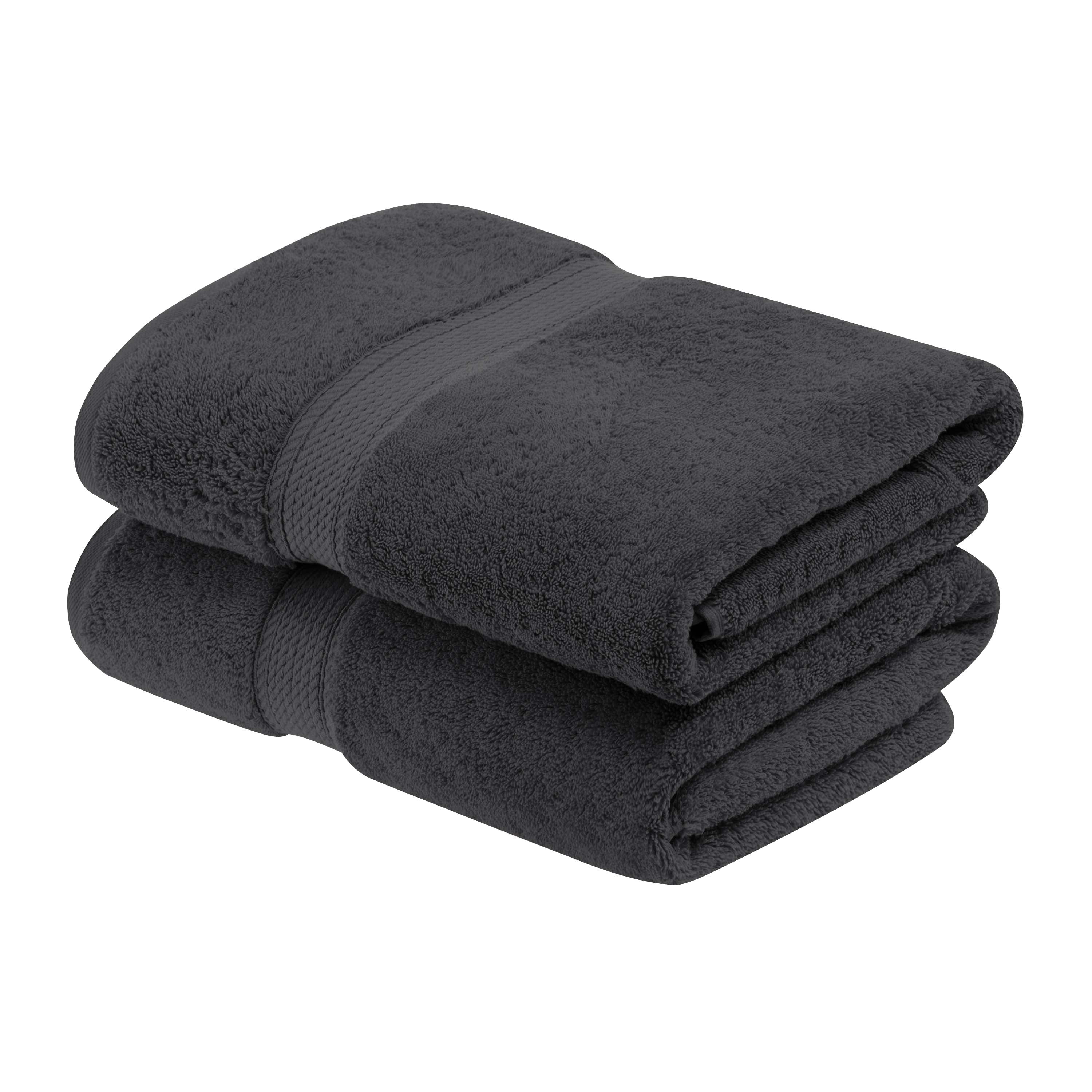 Egyptian Cotton Pile Plush Heavyweight Soft 2 Piece Bath Towel Set - Omnigoodsstore