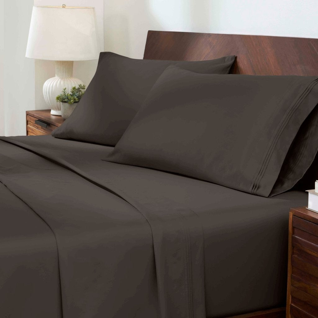 1000 Thread Count Egyptian Cotton Bed Sheet Set Olympic Queen - Omnigoodsstore