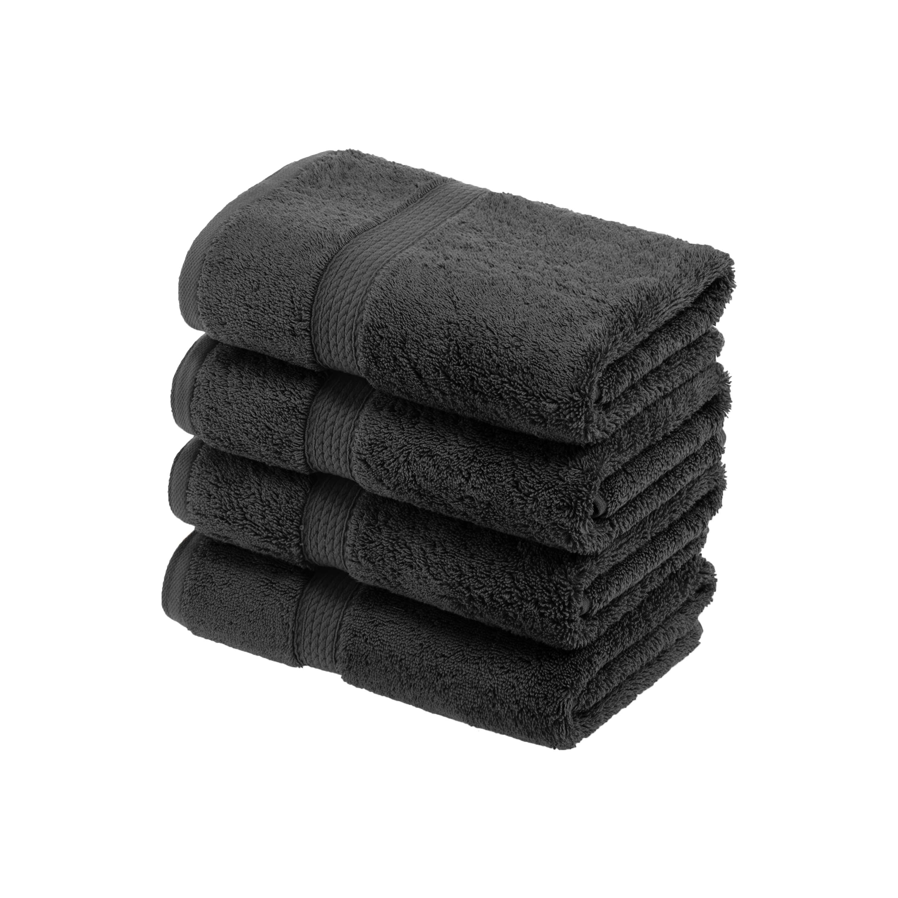 Egyptian Cotton Pile Plush Heavyweight Luxury Soft Hand Towel Set of 4 - Omnigoodsstore