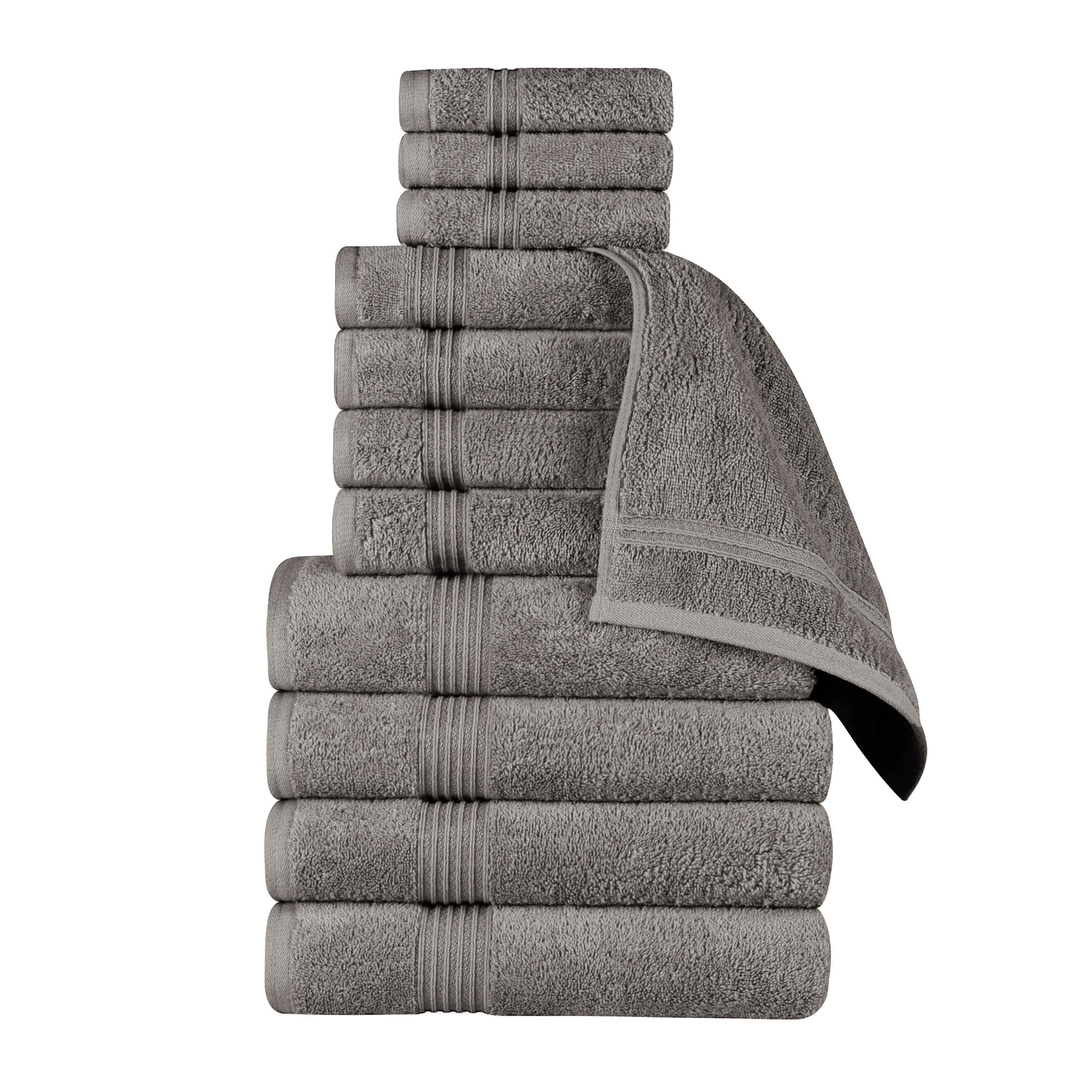 Egyptian Cotton Highly Absorbent Solid 12-Piece Ultra Soft Towel Set - Omnigoodsstore