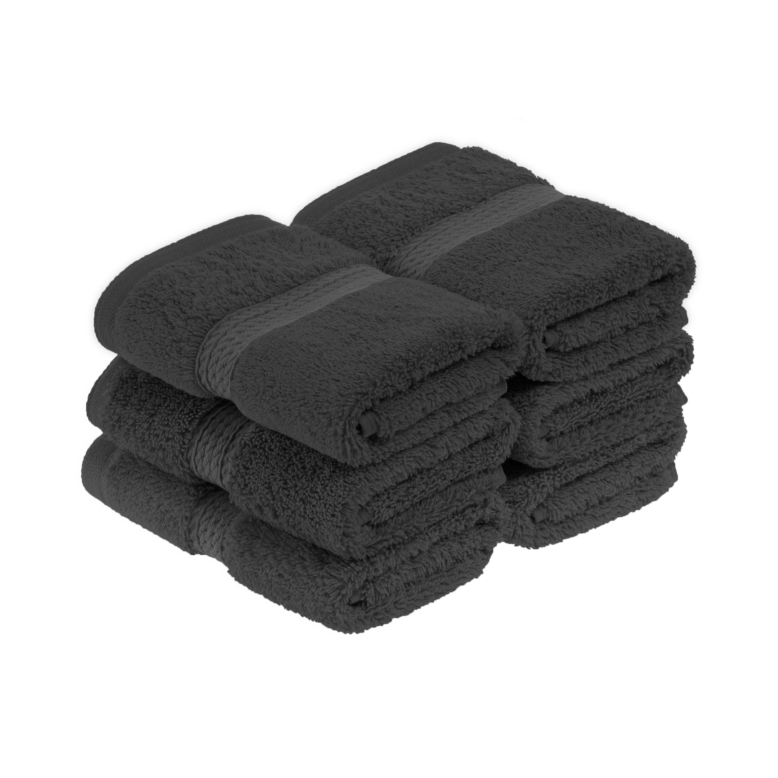 Egyptian Cotton Pile Plush Heavyweight Luxury Soft Face Towel Set of 6 - Omnigoodsstore