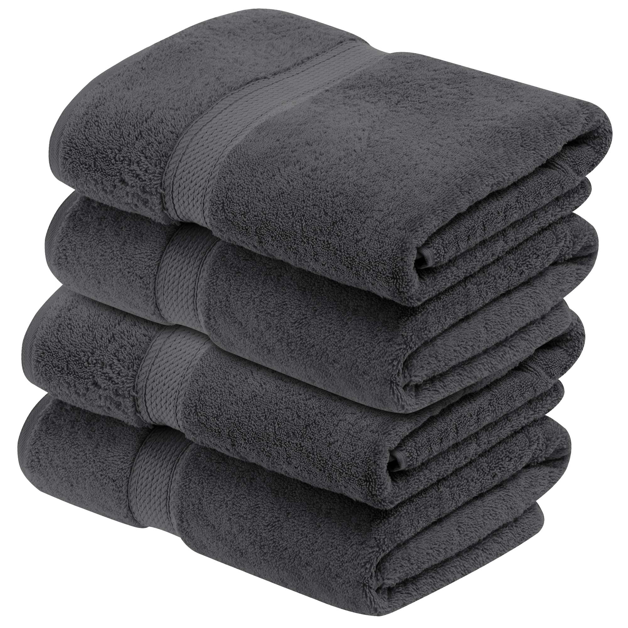 Egyptian Cotton Pile Plush Heavyweight Soft 4 Piece Bath Towel Set - Omnigoodsstore