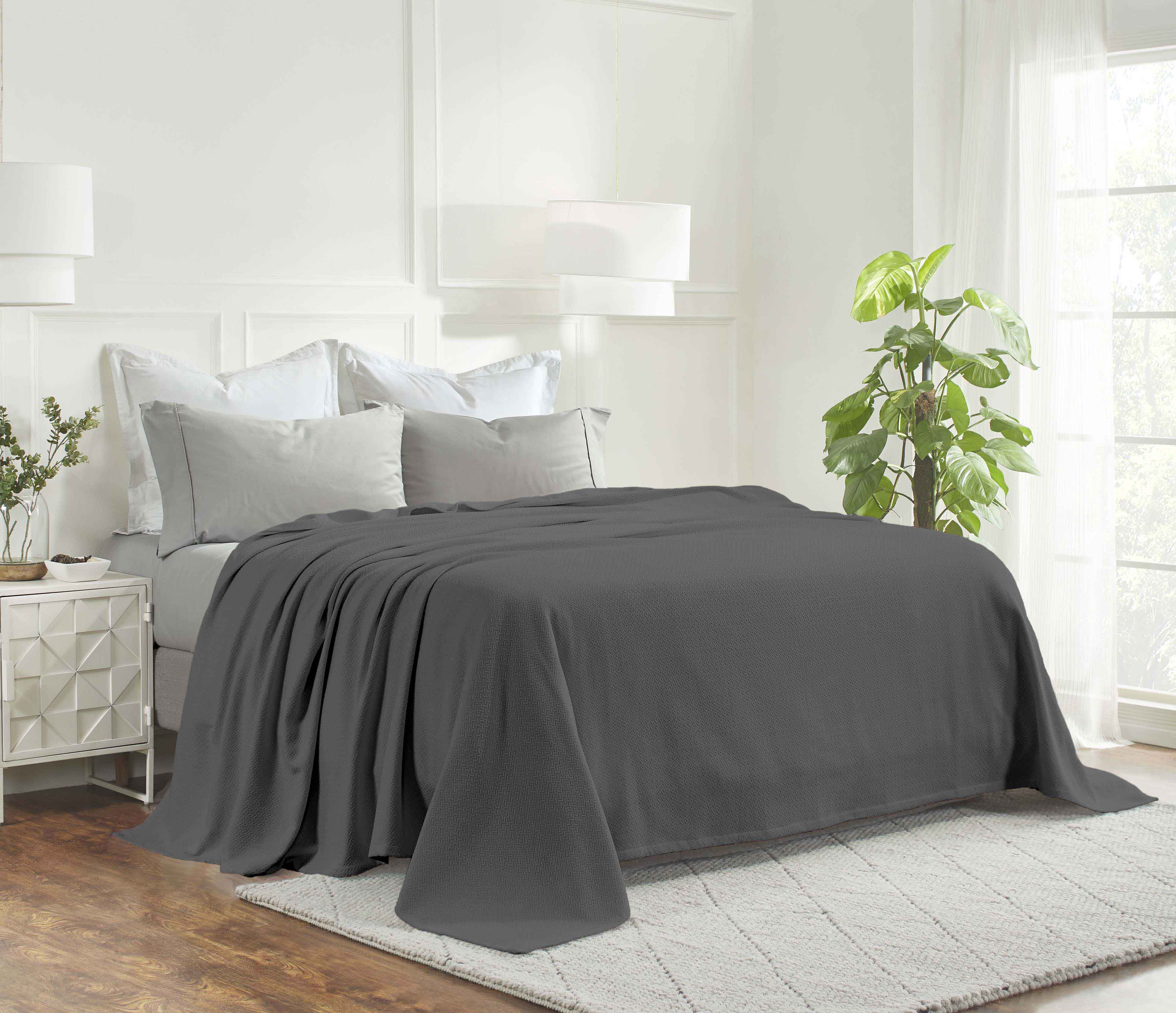 Nobel Cotton Textured Chevron Lightweight Woven Blanket - Omnigoodsstore