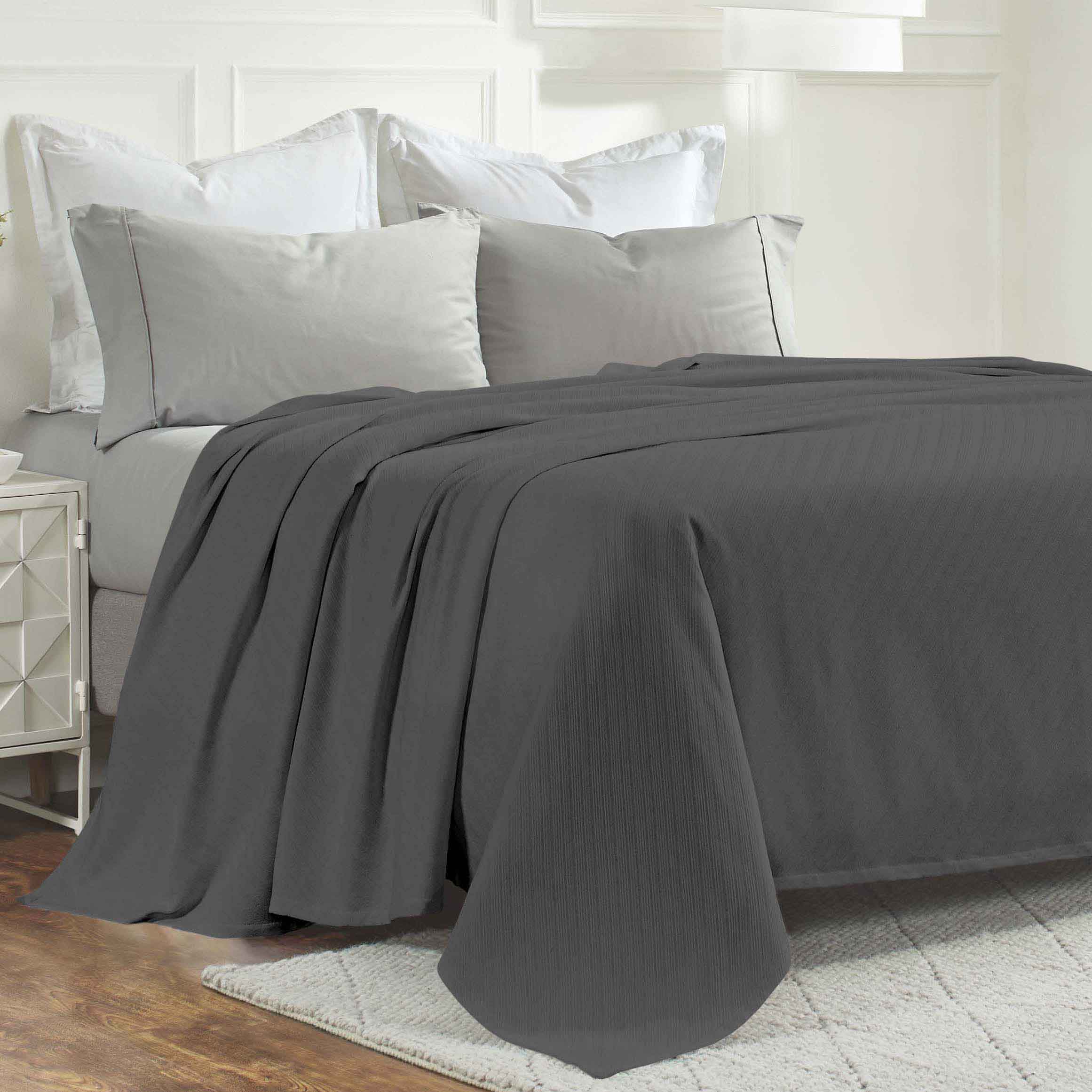 Milan Cotton Textured Striped Lightweight Woven Blanket - Omnigoodsstore