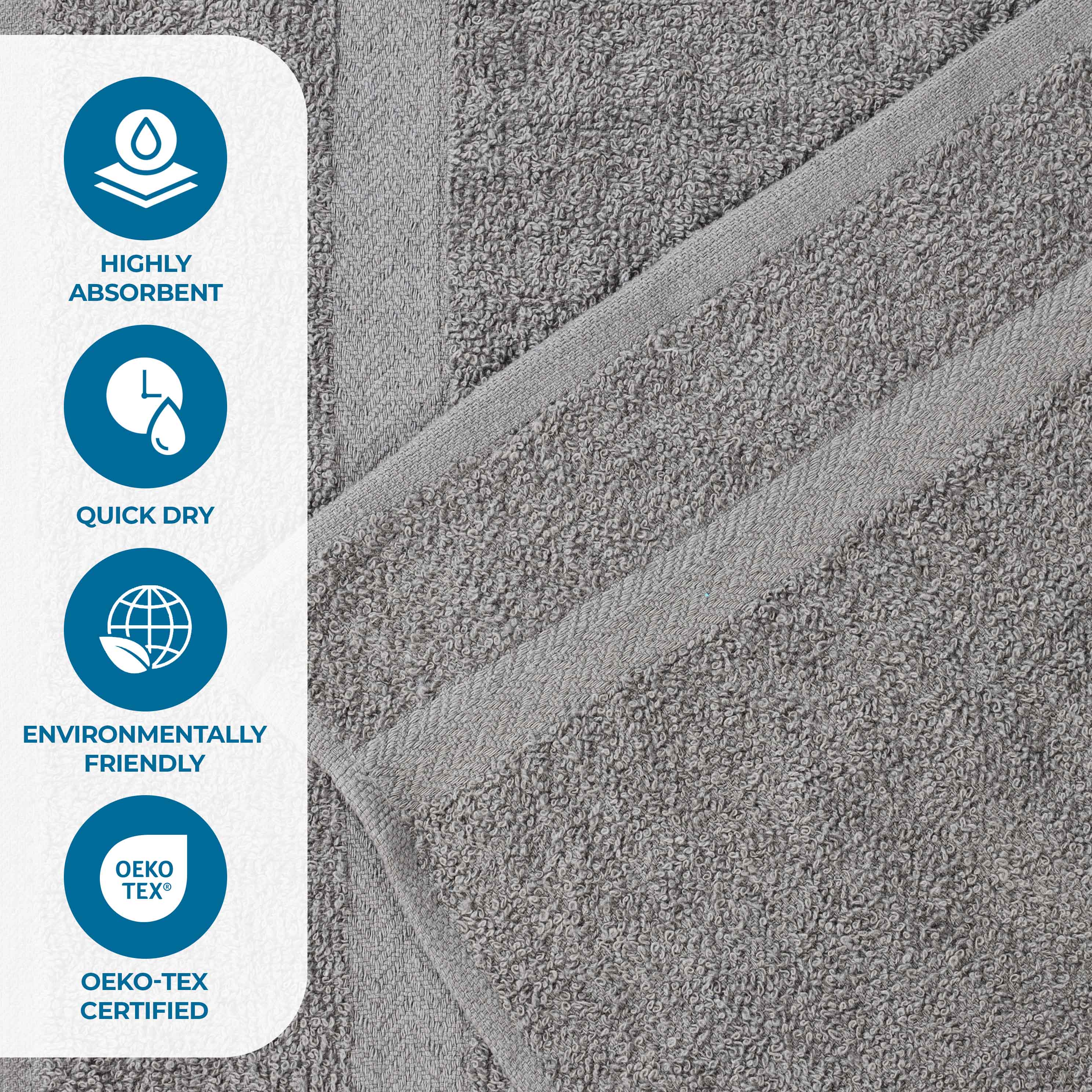 Franklin Cotton Eco Friendly 8 Piece Hand Towel Set - Omnigoodsstore