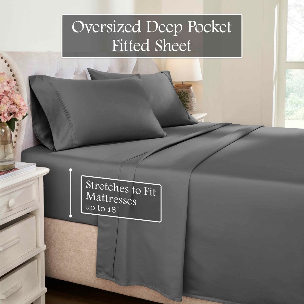 1200 Thread Count Egyptian Cotton Deep Pocket Sheet Set - Omnigoodsstore