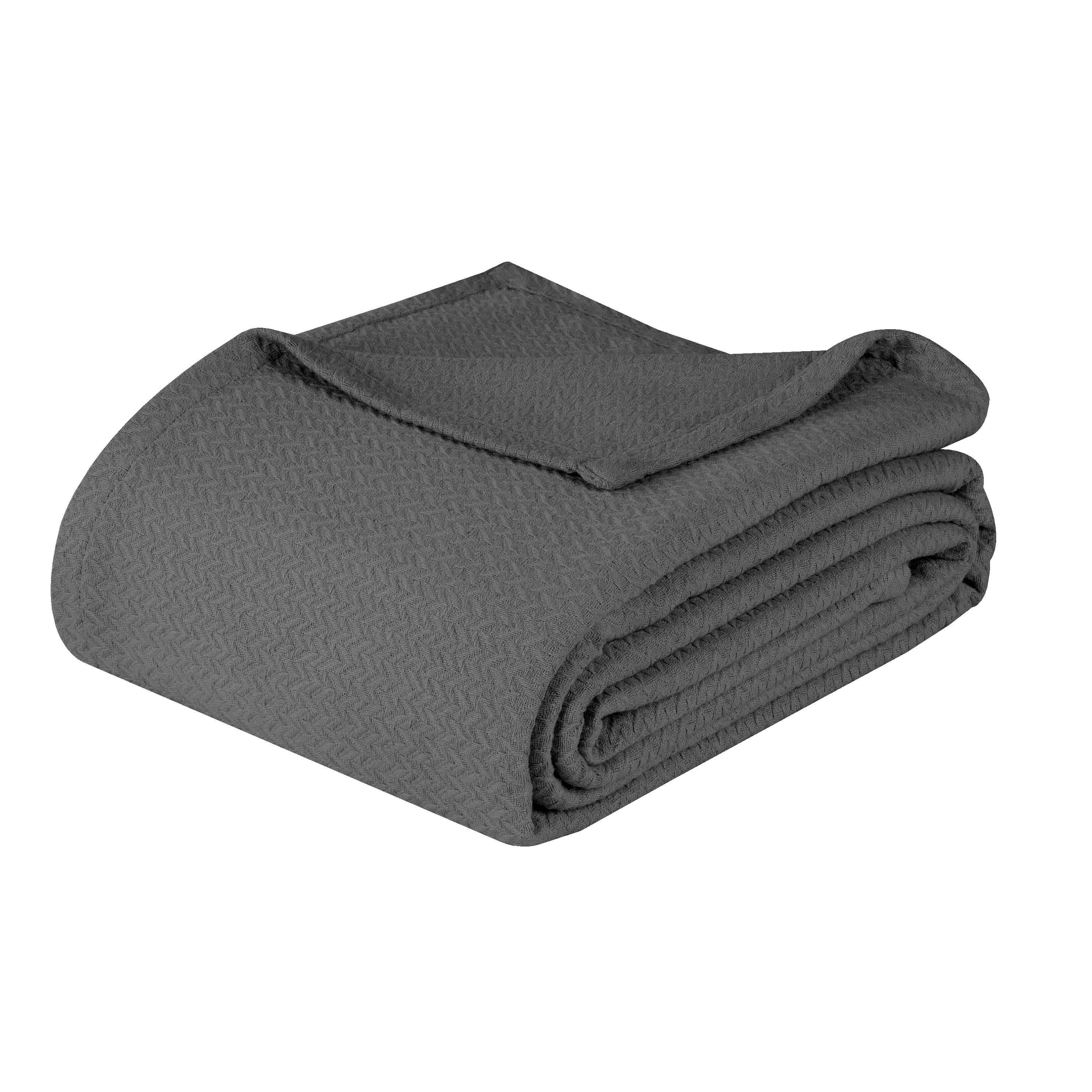 Nobel Cotton Textured Chevron Lightweight Woven Blanket - Omnigoodsstore