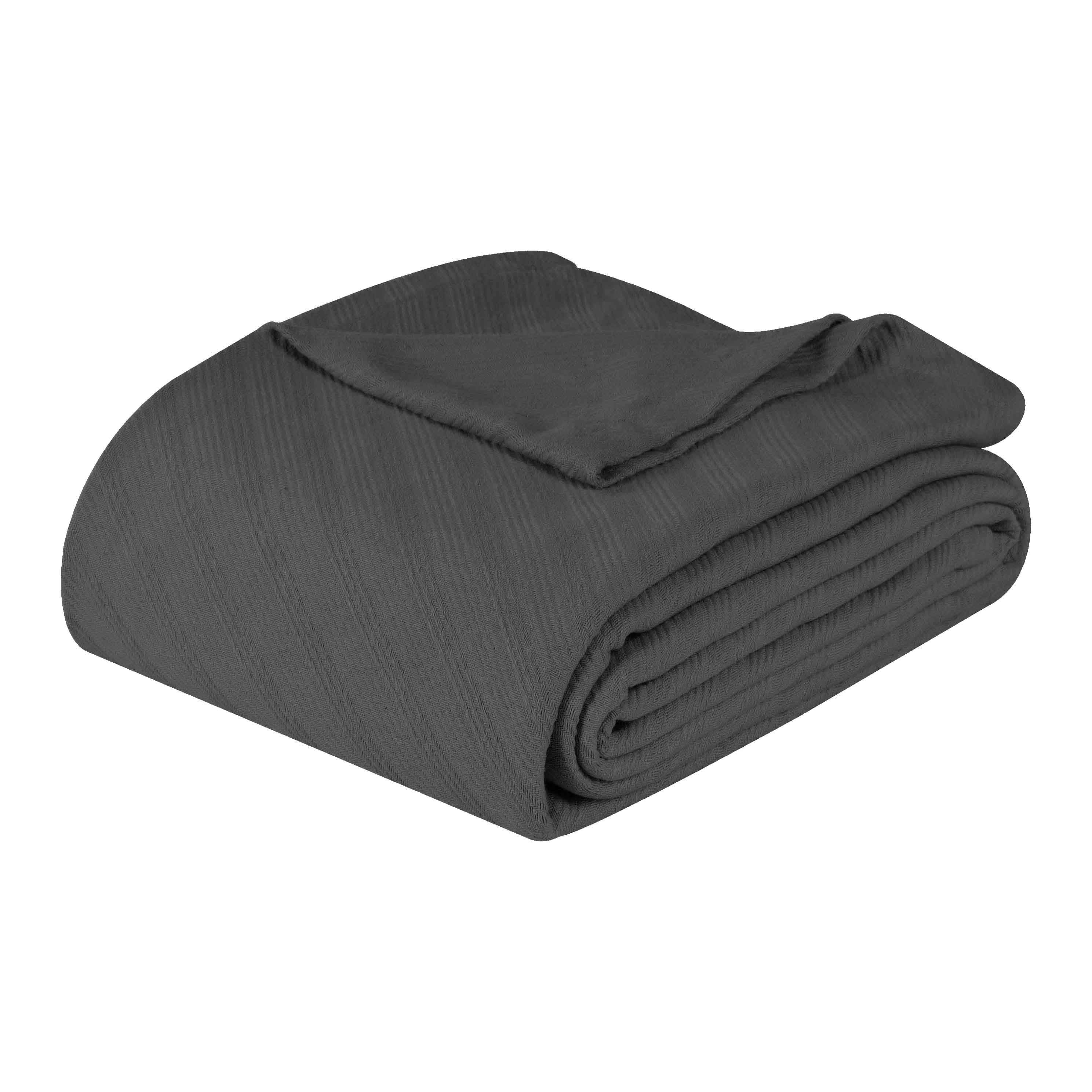 Milan Cotton Textured Striped Lightweight Woven Blanket - Omnigoodsstore