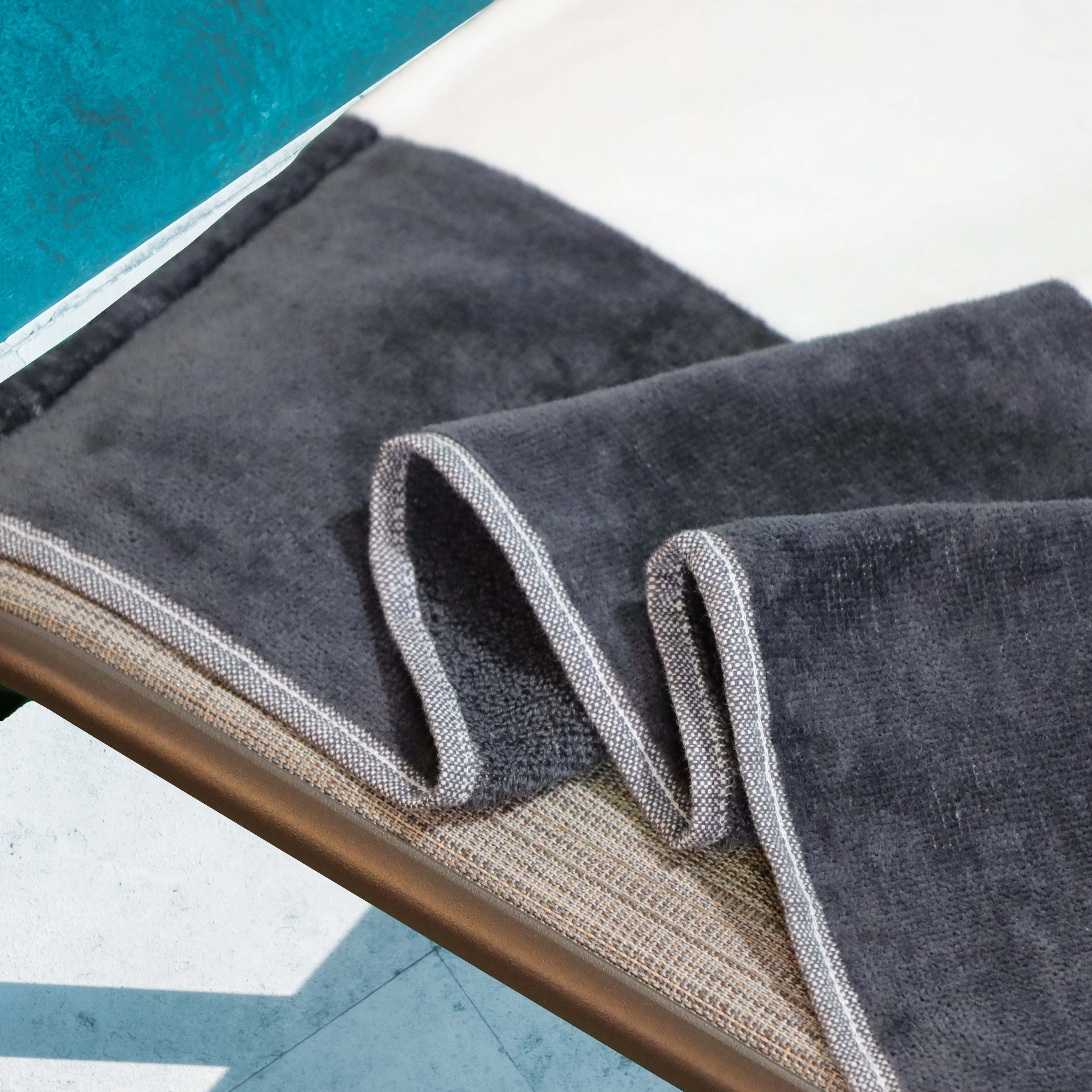 Cotton Standard Size Cabana Stripe Chaise Lounge Chair Cover - Omnigoodsstore