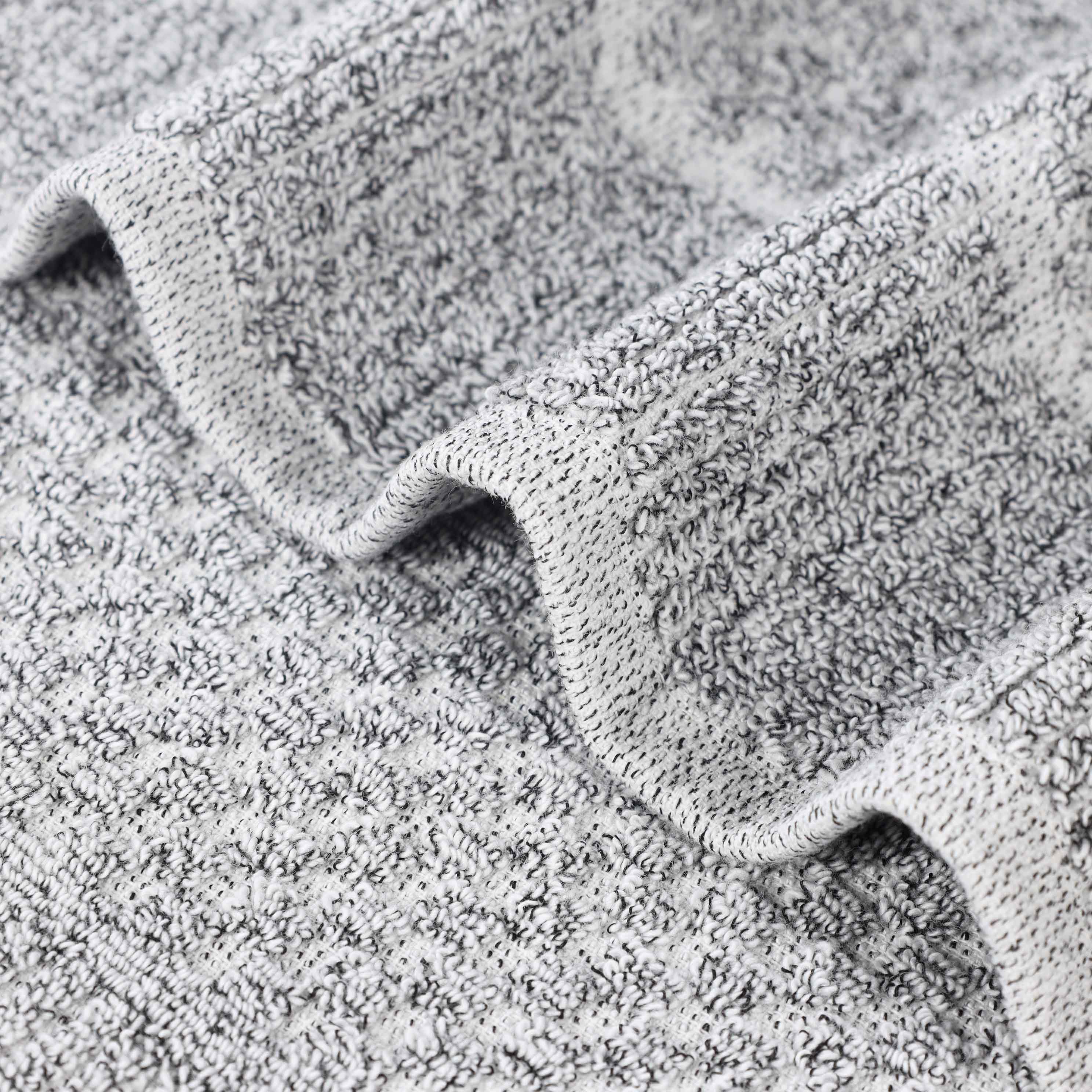 Naples Cotton Blend Checkered and Ribbed Face Towels, Set of 12 - Omnigoodsstore