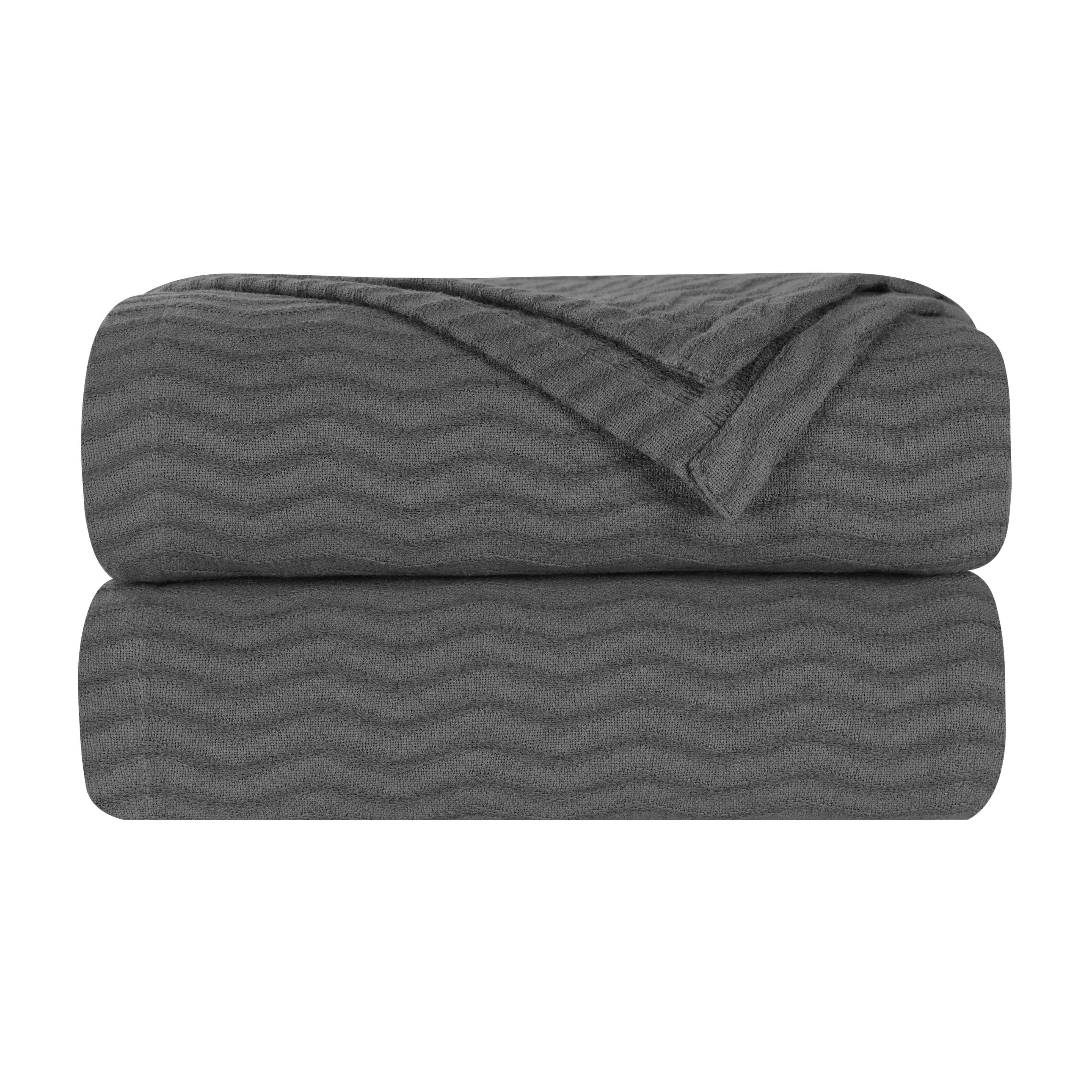 Jena Cotton Textured Chevron Lightweight Woven Blanket - Omnigoodsstore