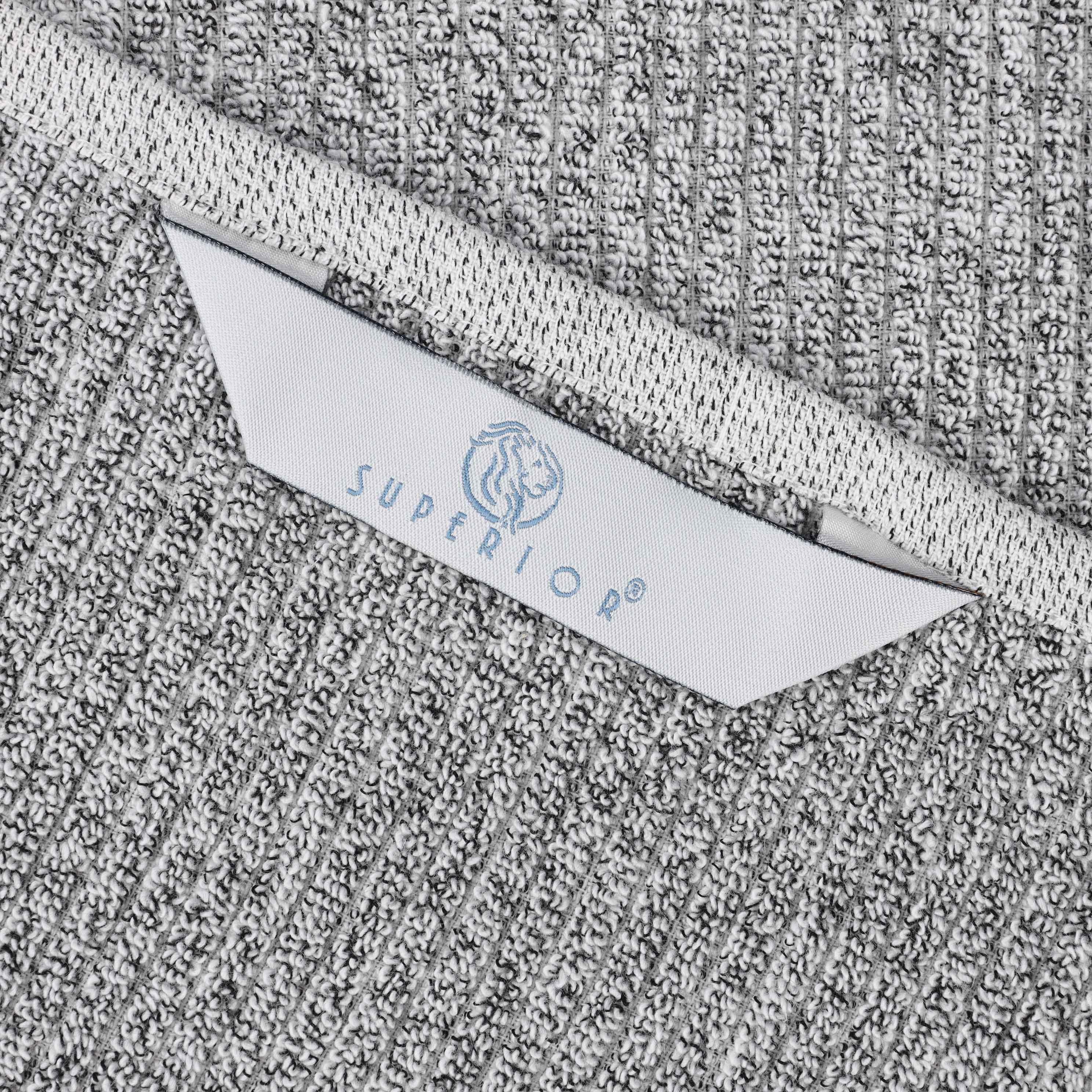 Destin Cotton Blend Solid Ribbed Face Towels Washcloths, Set of 12 - Omnigoodsstore