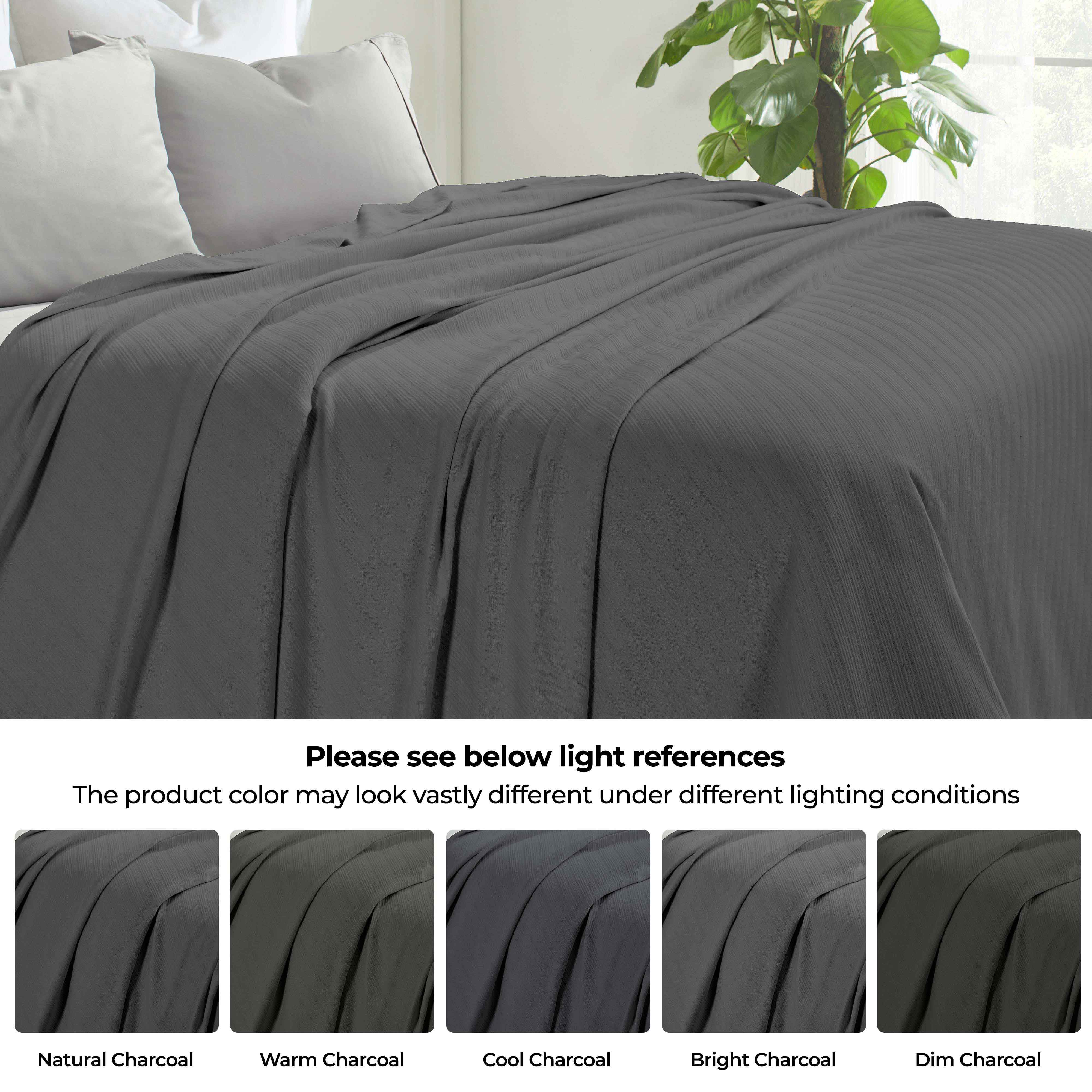 Milan Cotton Textured Striped Lightweight Woven Blanket - Omnigoodsstore