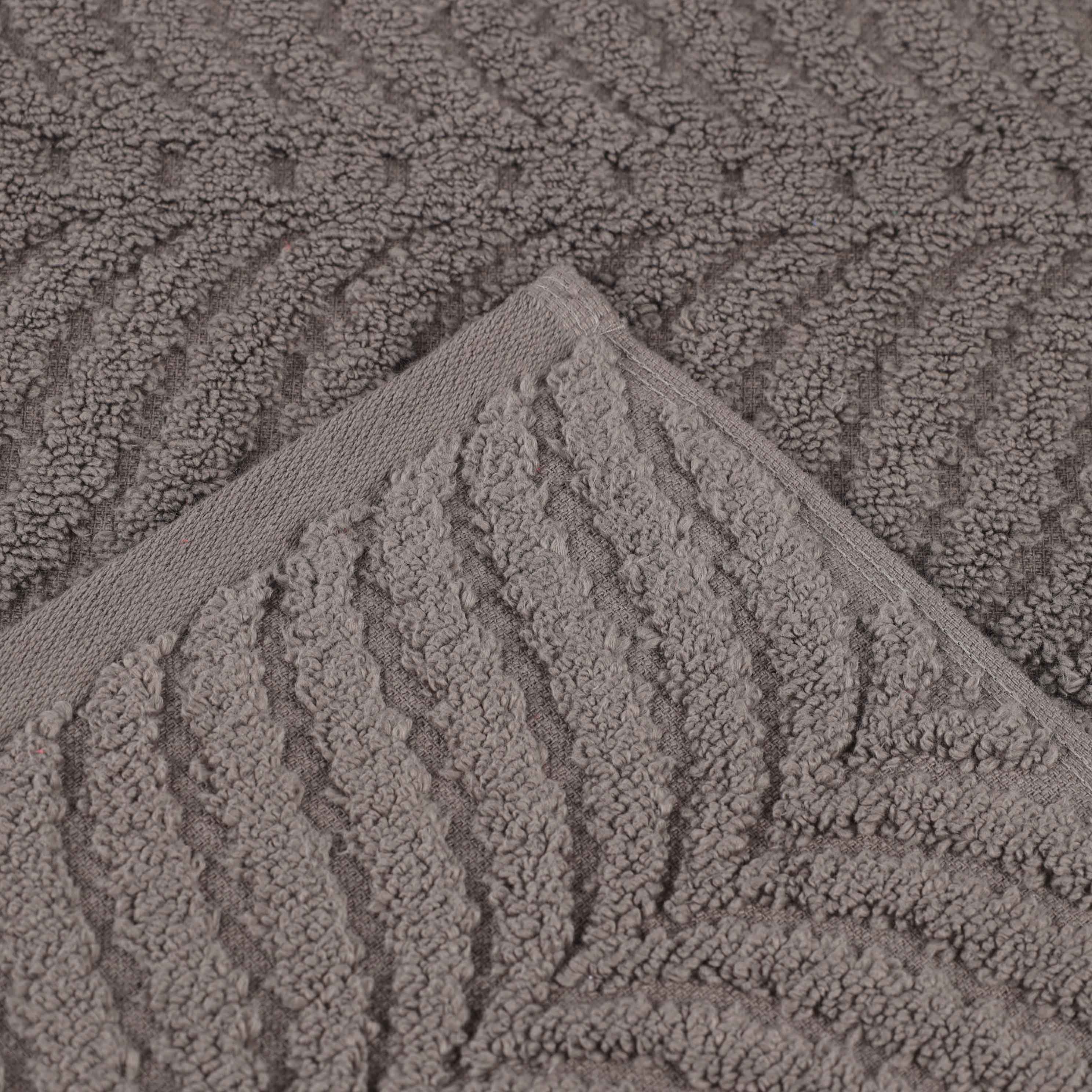 Zero Twist Cotton Solid & Jacquard Elegant Chevron Bath Towel Set of 4 - Omnigoodsstore