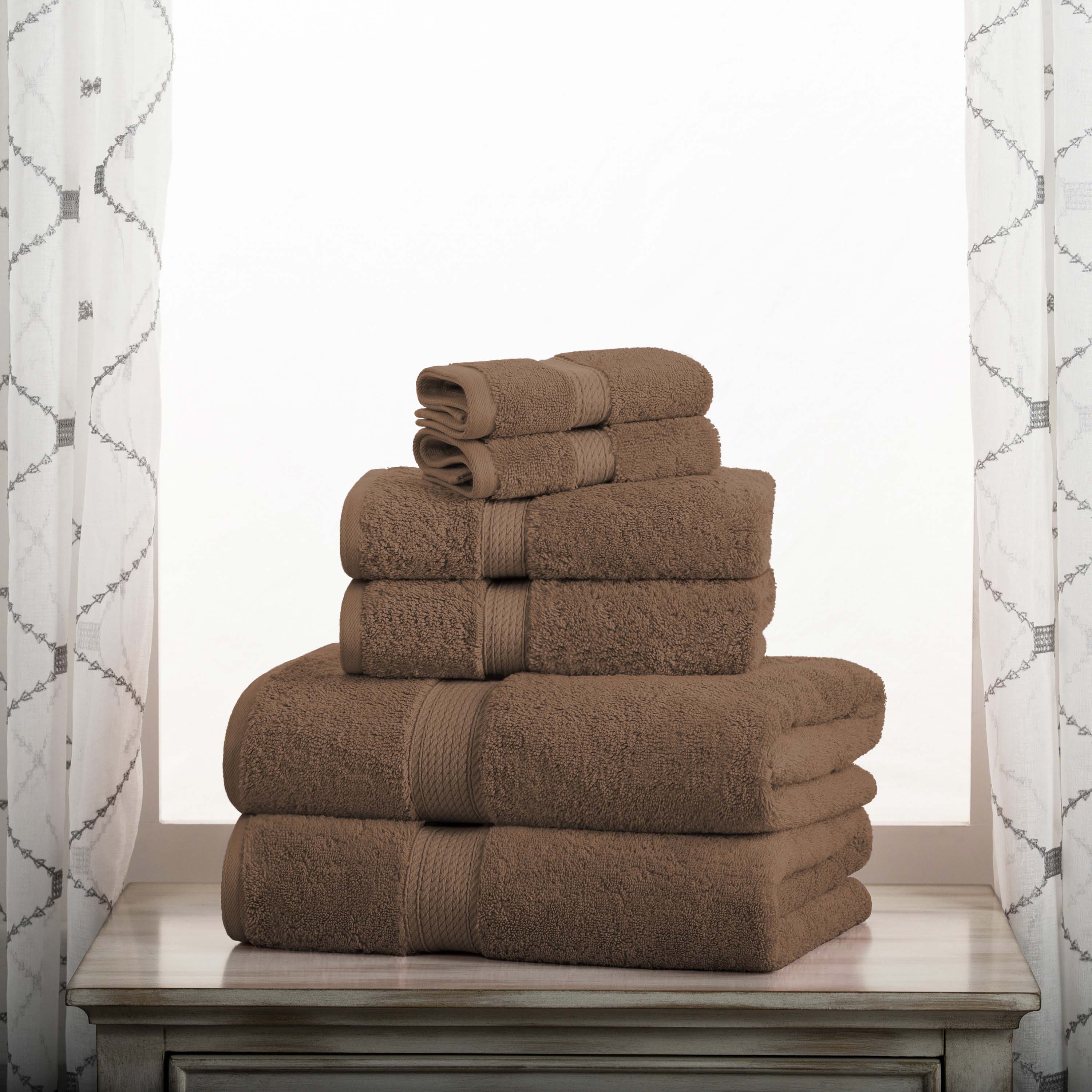 Egyptian Cotton Pile Plush Heavyweight Luxury Soft 6-Piece Towel Set - Omnigoodsstore
