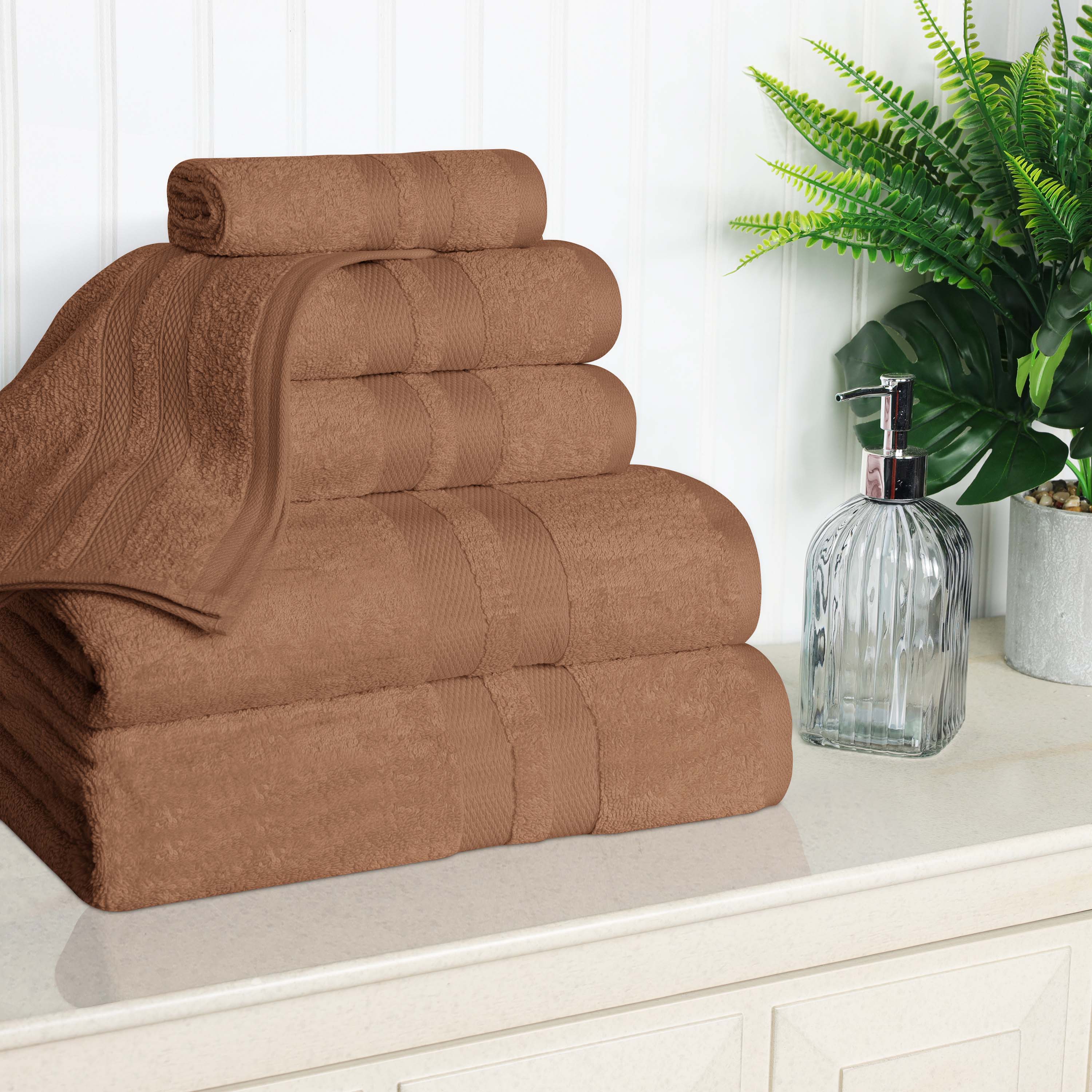 Cotton Ultra Soft 6 Piece Solid Towel Set - Omnigoodsstore