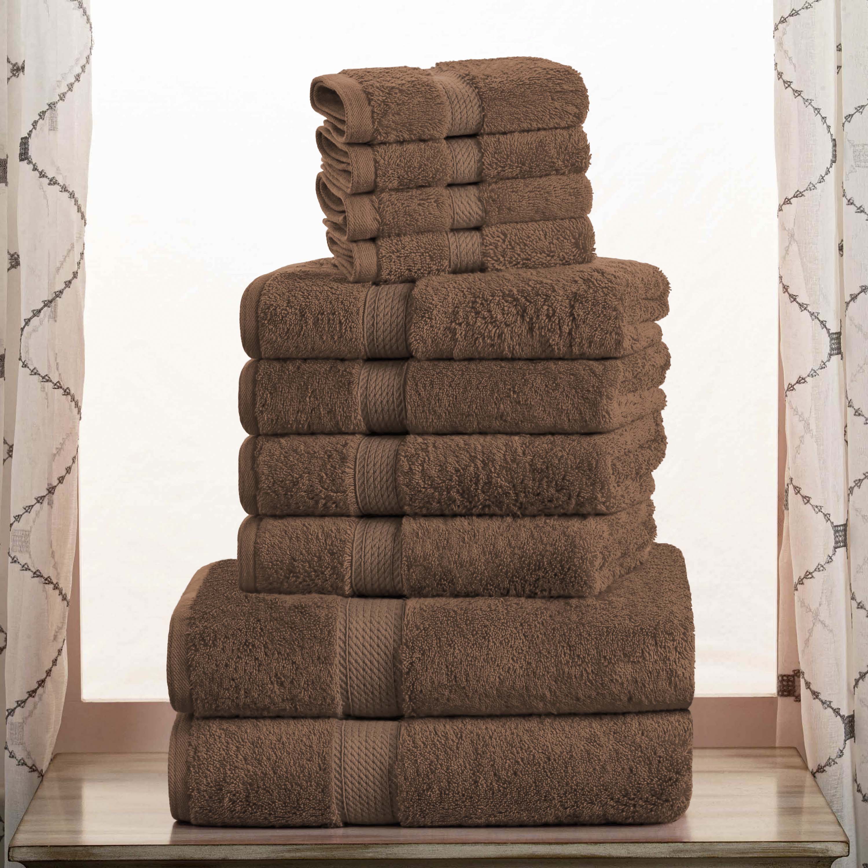 Egyptian Cotton Plush Heavyweight Absorbent Luxury 10 Piece Towel Set - Omnigoodsstore