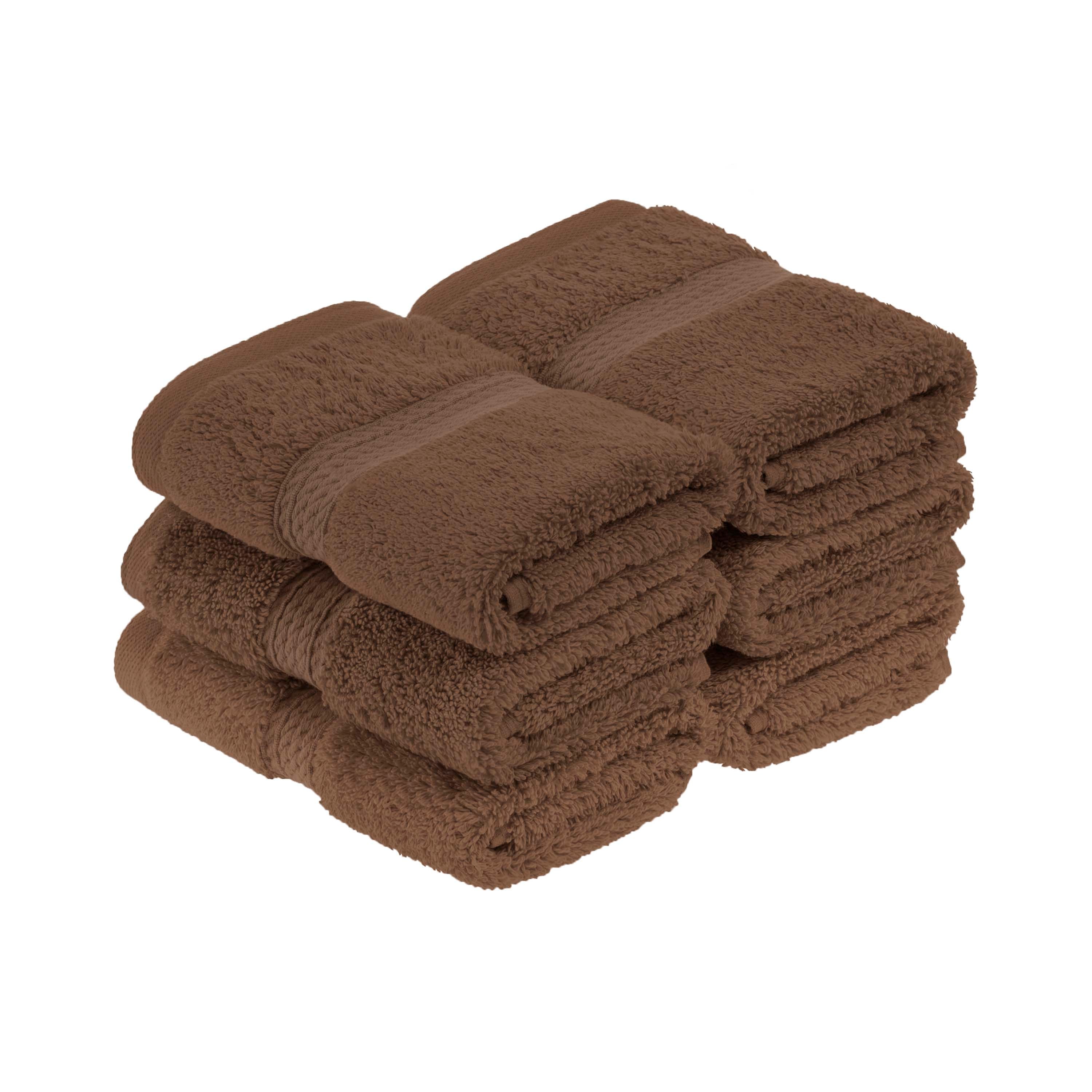 Egyptian Cotton Pile Plush Heavyweight Luxury Soft Face Towel Set of 6 - Omnigoodsstore