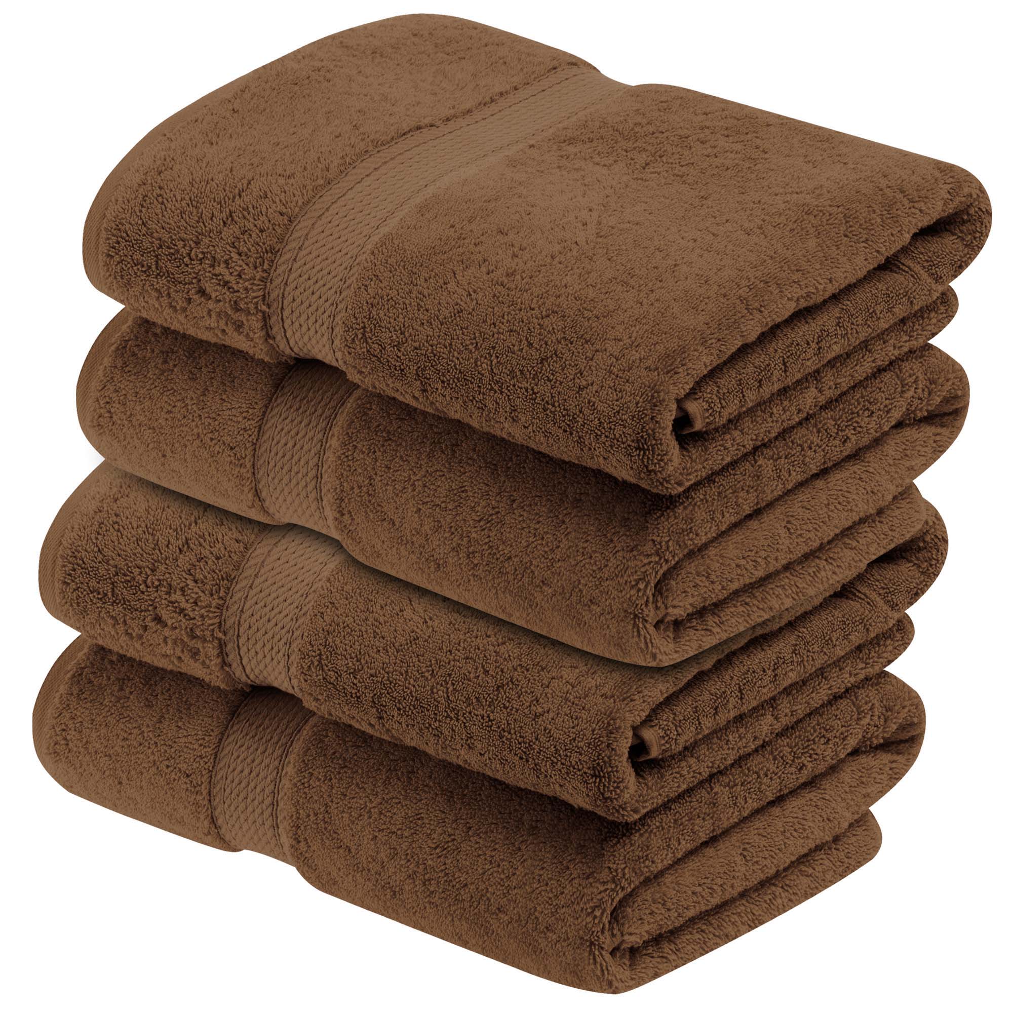 Egyptian Cotton Pile Plush Heavyweight Soft 4 Piece Bath Towel Set - Omnigoodsstore