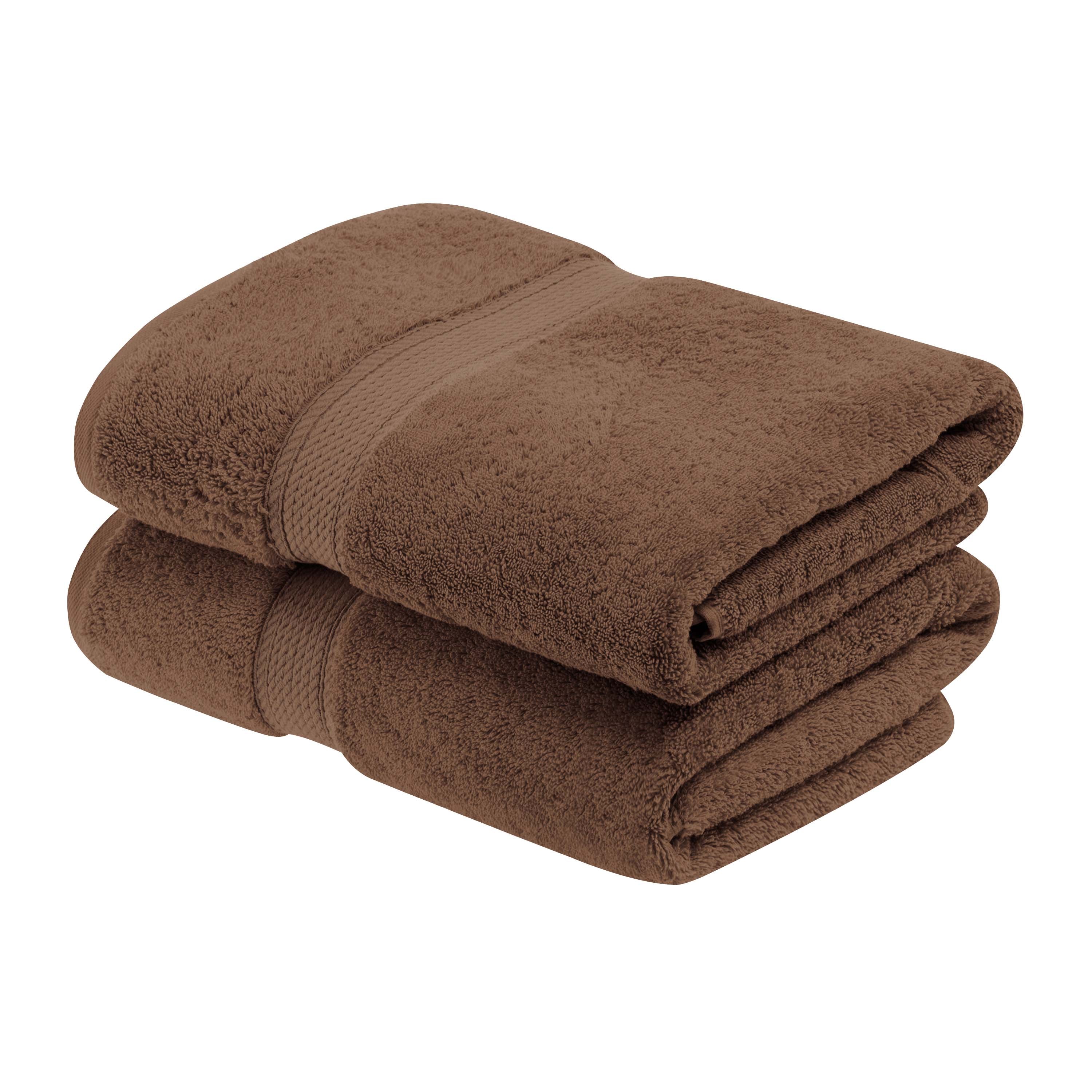Egyptian Cotton Pile Plush Heavyweight Soft 2 Piece Bath Towel Set - Omnigoodsstore
