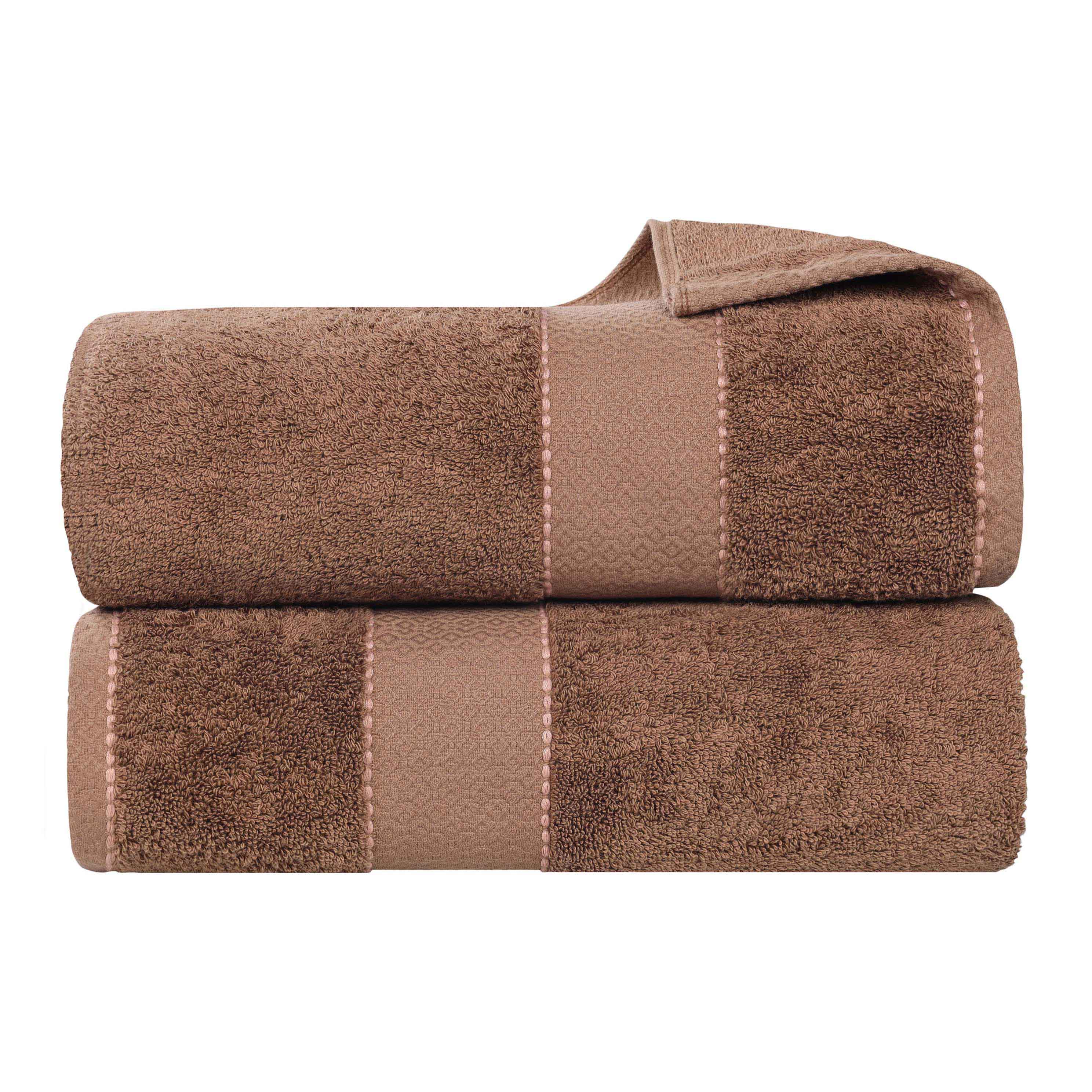 Niles Egypt Produced Giza Cotton Dobby Absorbent Bath Sheet Set of 2 - Omnigoodsstore