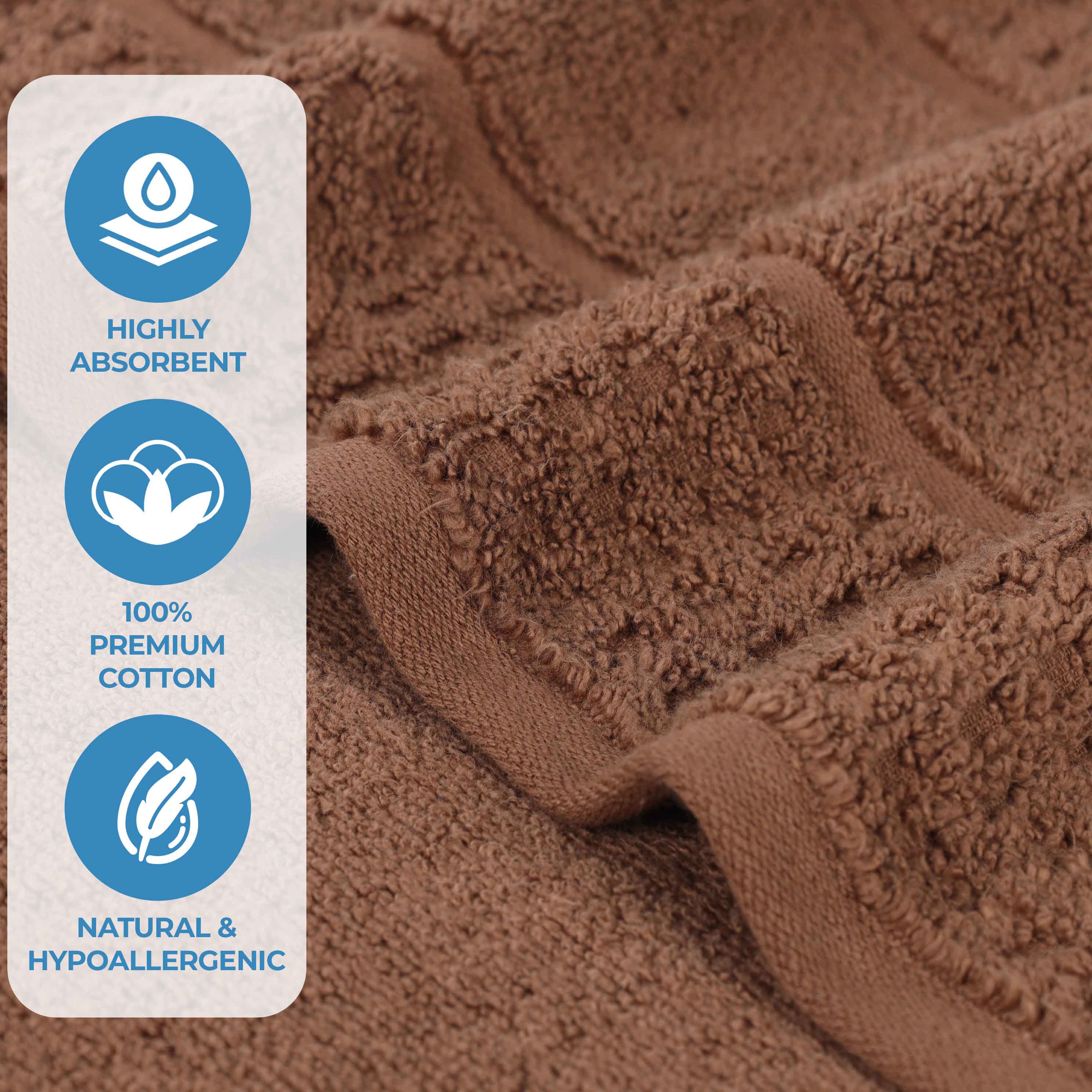 Zero Twist Cotton Waffle Honeycomb Soft Absorbent Hand Towel Set of 6 - Omnigoodsstore