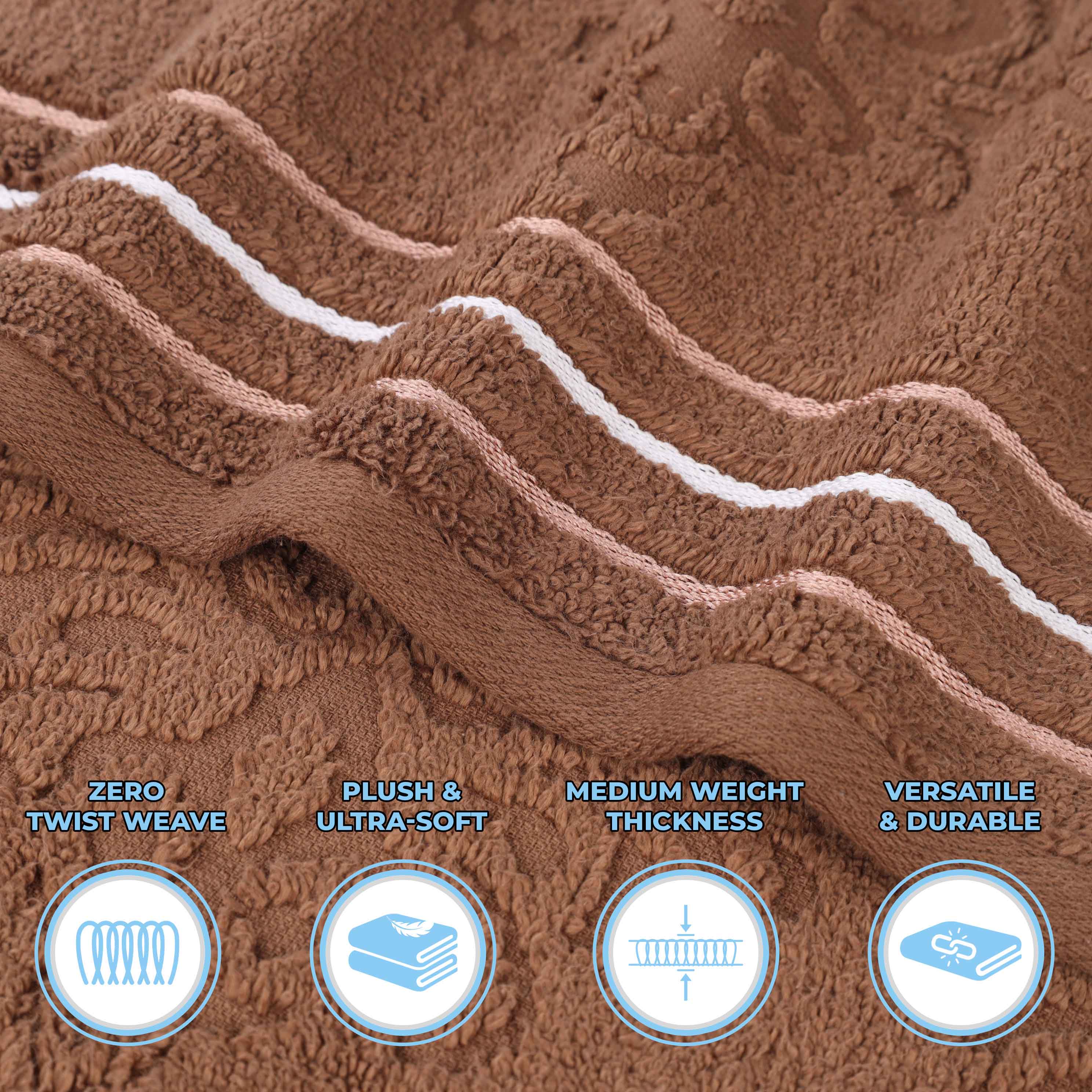 Sadie Zero Twist Cotton Solid and Jacquard Floral Face Towel Set of 12 - Omnigoodsstore