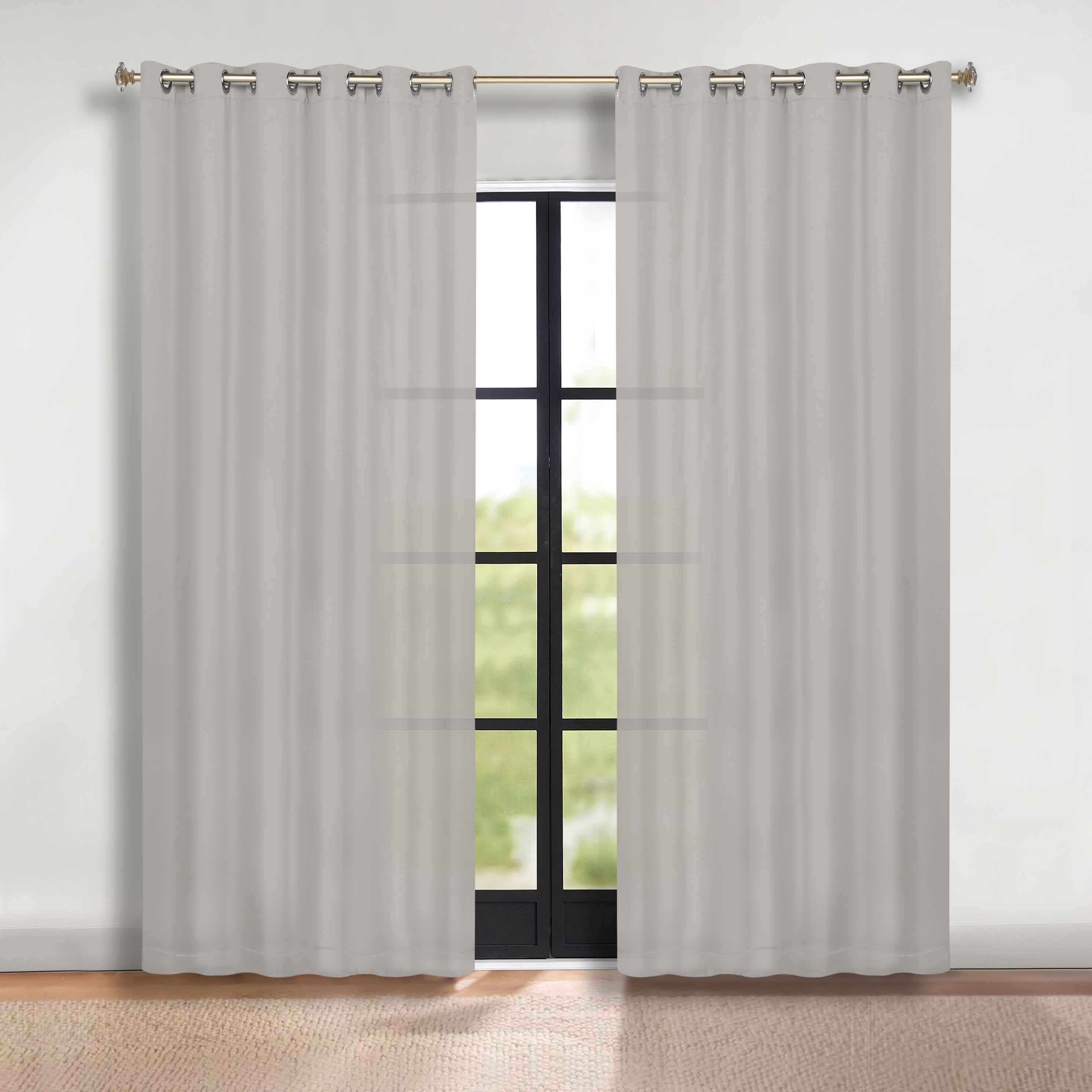Solid Machine Washable Room Darkening Blackout Curtains, Set of 2 - Omnigoodsstore