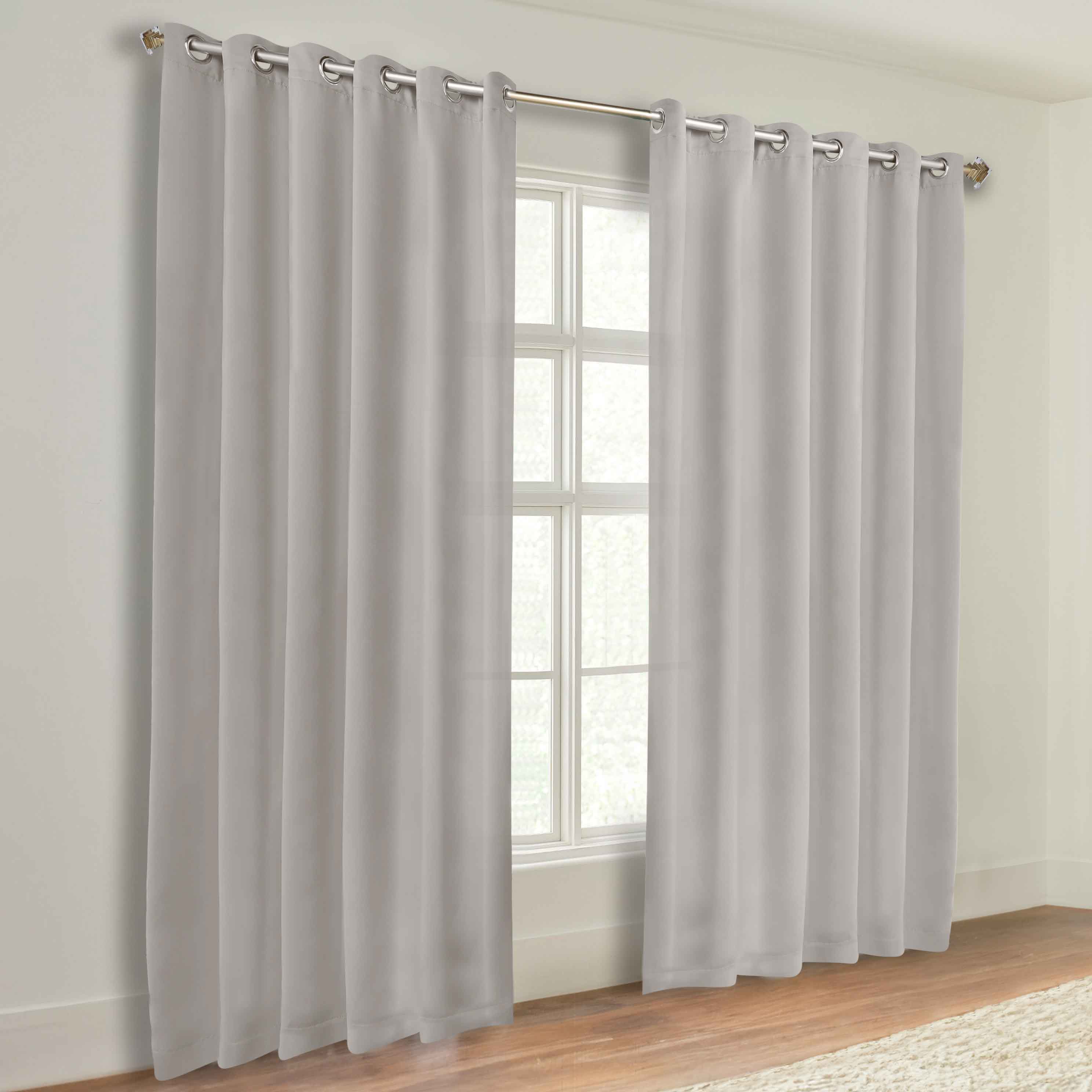Solid Machine Washable Room Darkening Blackout Curtains, Set of 2 - Omnigoodsstore