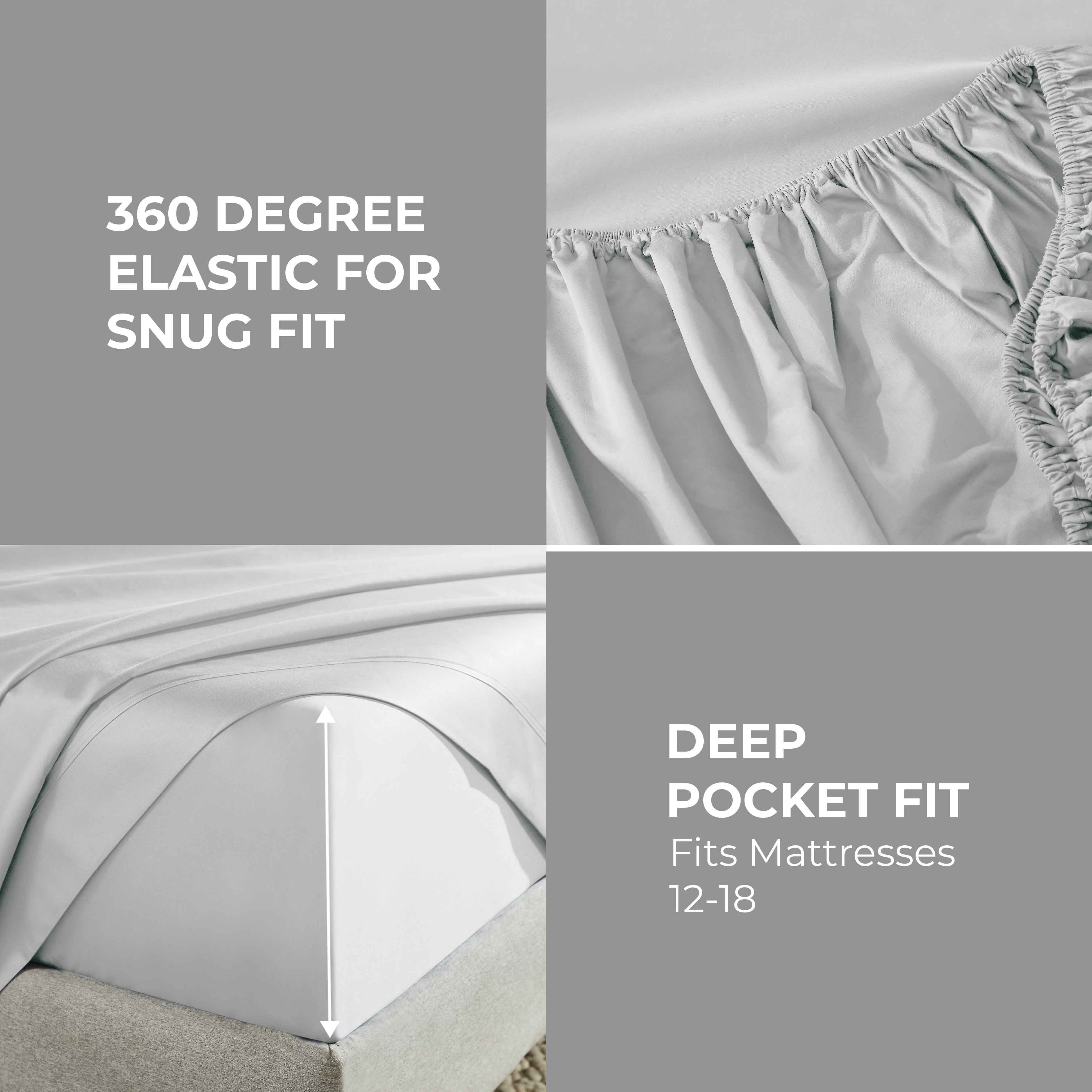 850 Thread Count Cotton Solid Bed Sheet Set - Omnigoodsstore