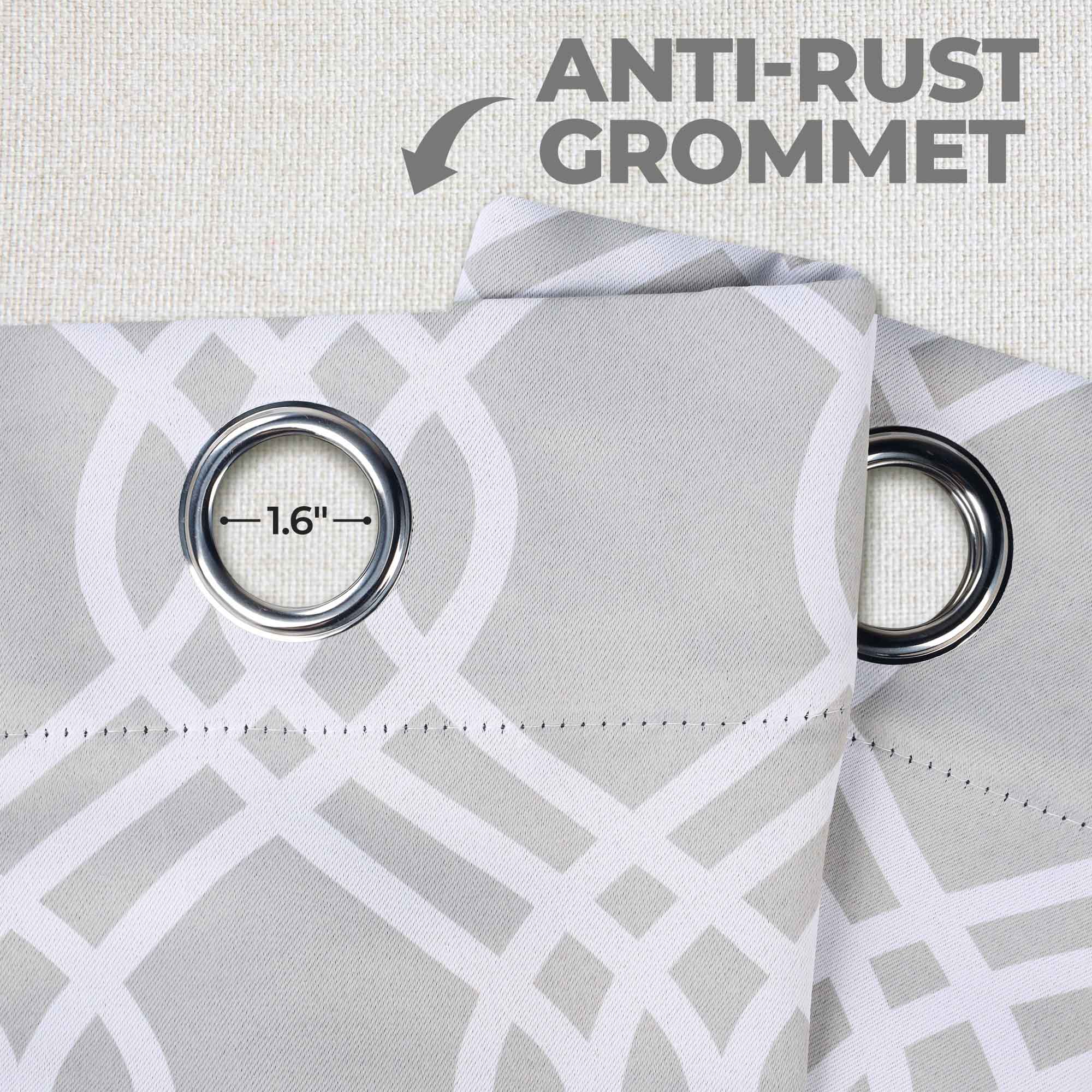 Ribbon Trellis Washable Room Darkening Blackout Curtain Panel Set - Omnigoodsstore