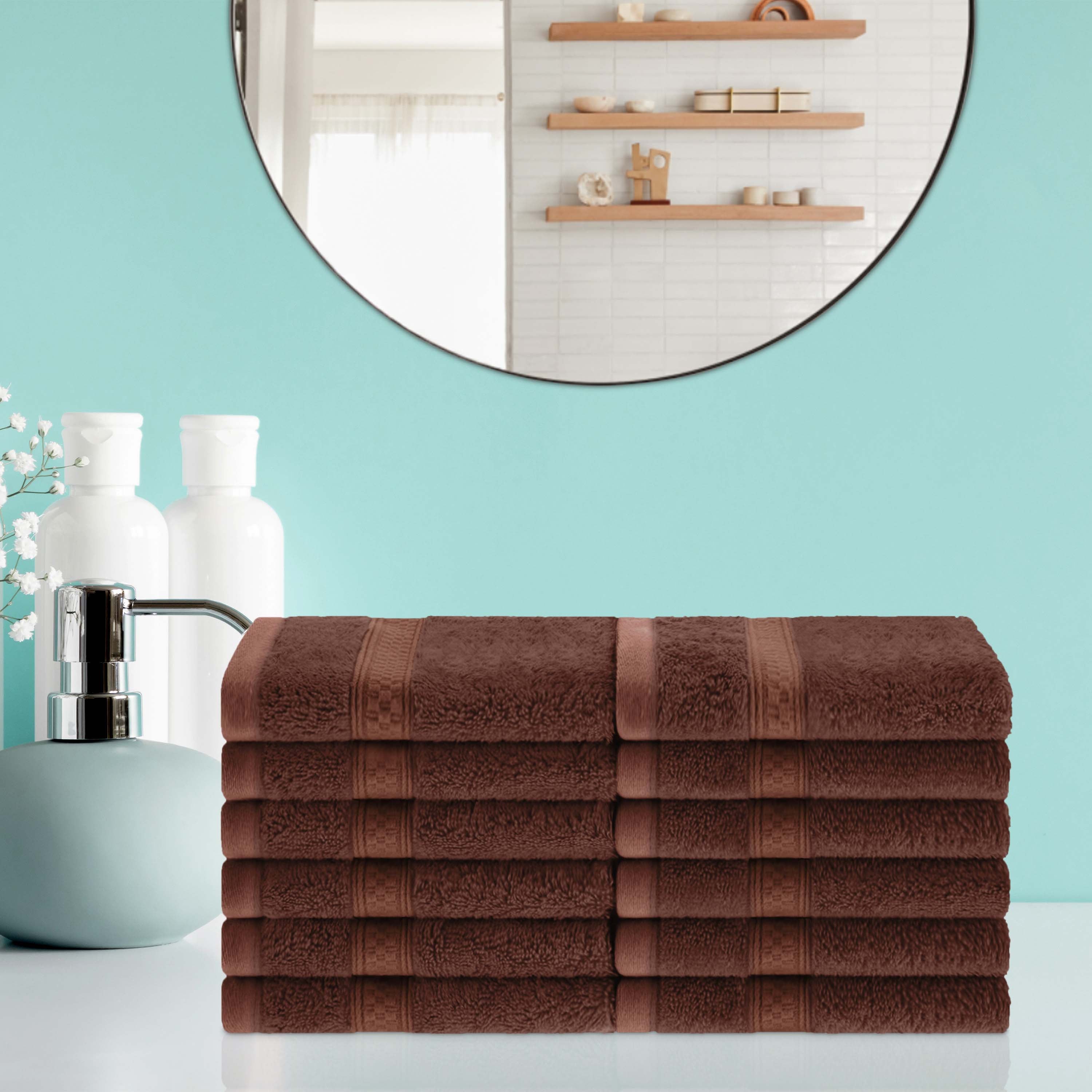 Rayon from Bamboo Blend Solid 12 Piece Face Towel Set - Omnigoodsstore