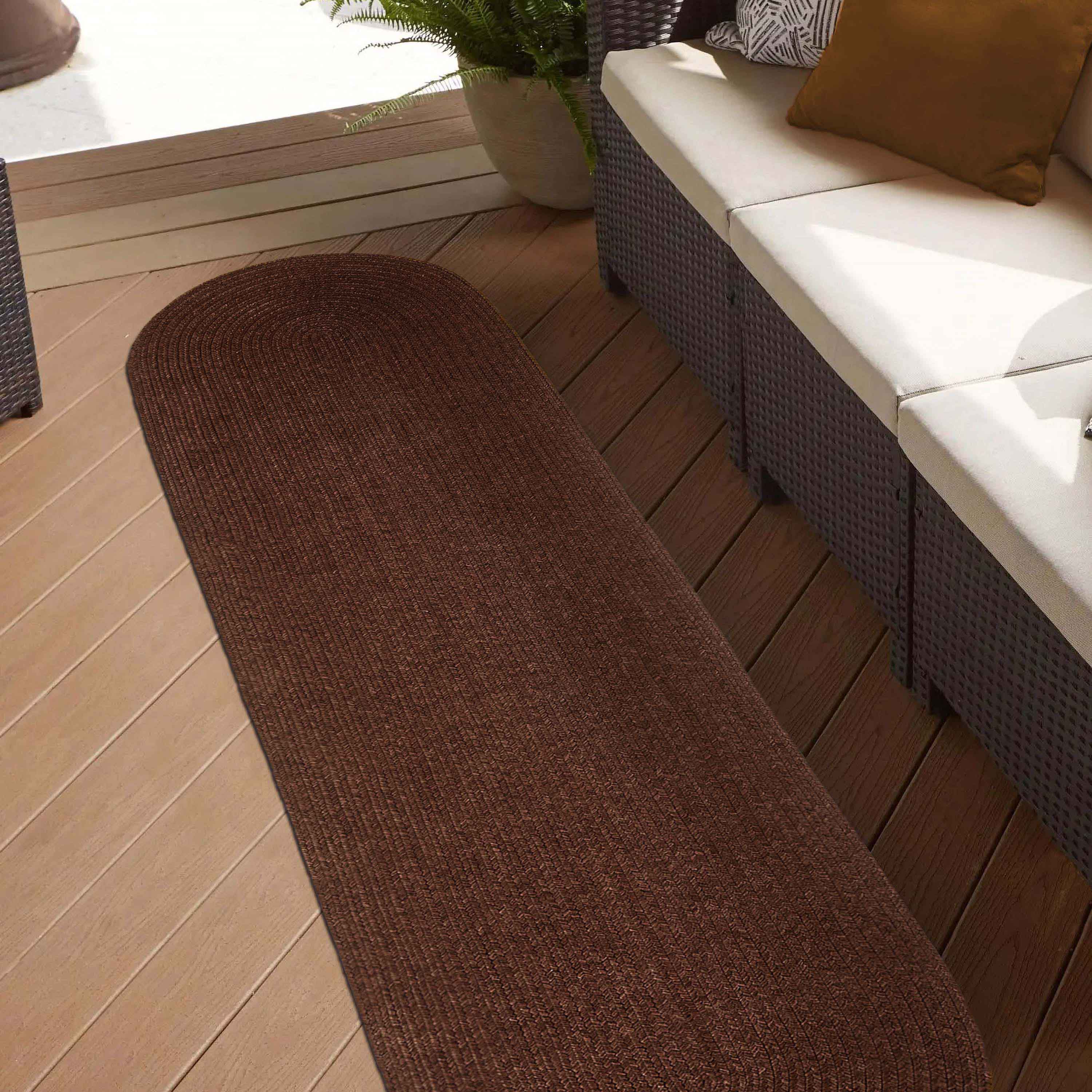 Classic Braided Area Rug Indoor Outdoor Rugs Oval - Omnigoodsstore